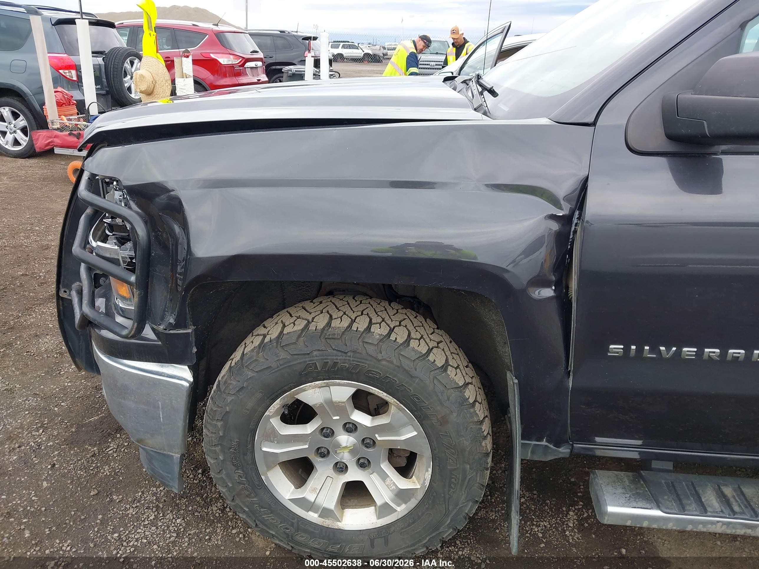 2014 Chevrolet Silverado 1500 Lt Gray vin: 1GCVKREC8EZ352690