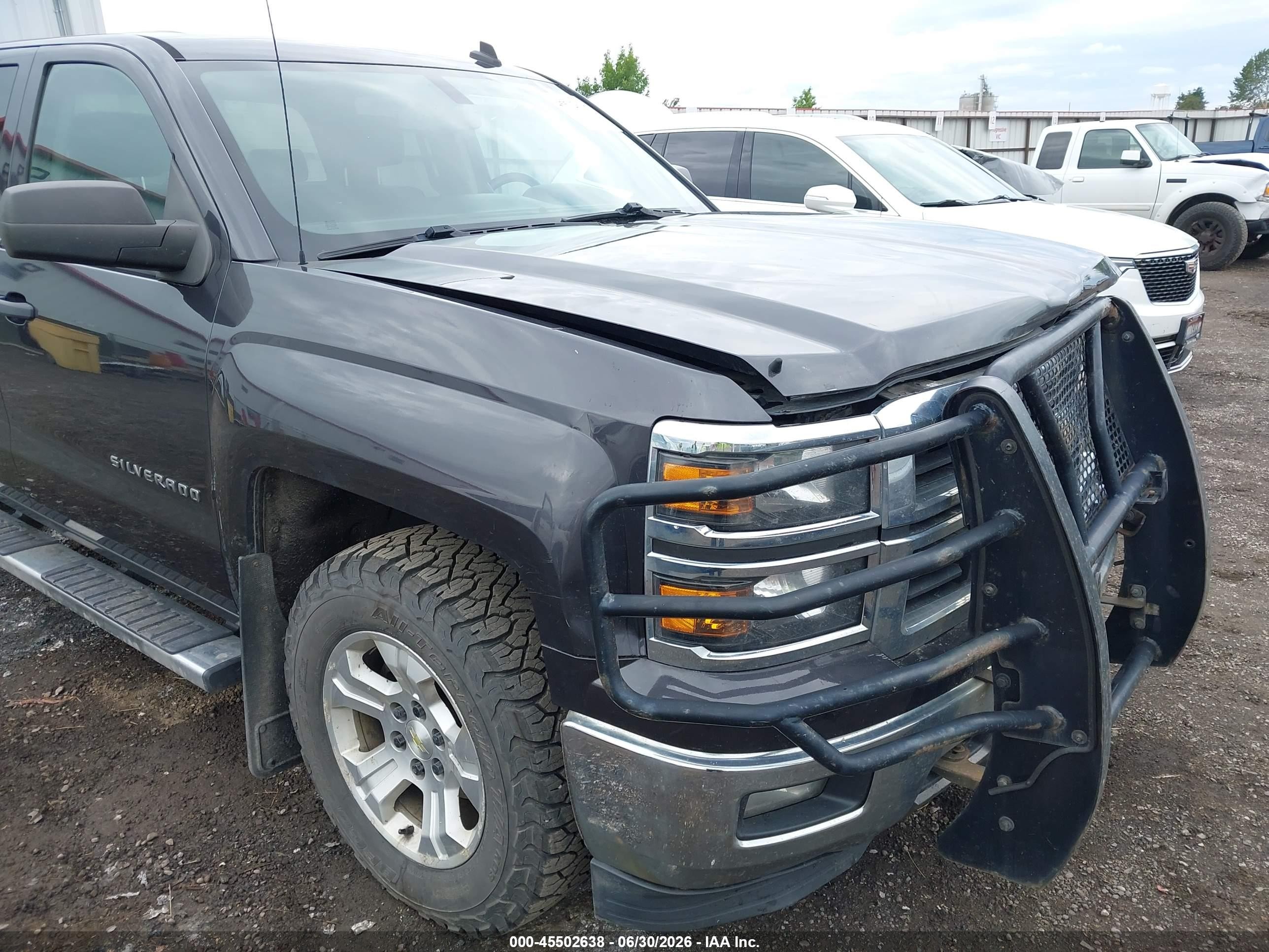 2014 Chevrolet Silverado 1500 Lt Gray vin: 1GCVKREC8EZ352690
