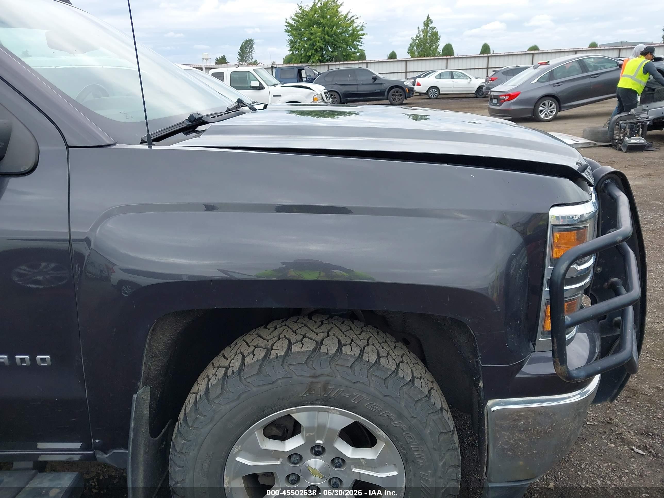 2014 Chevrolet Silverado 1500 Lt Gray vin: 1GCVKREC8EZ352690