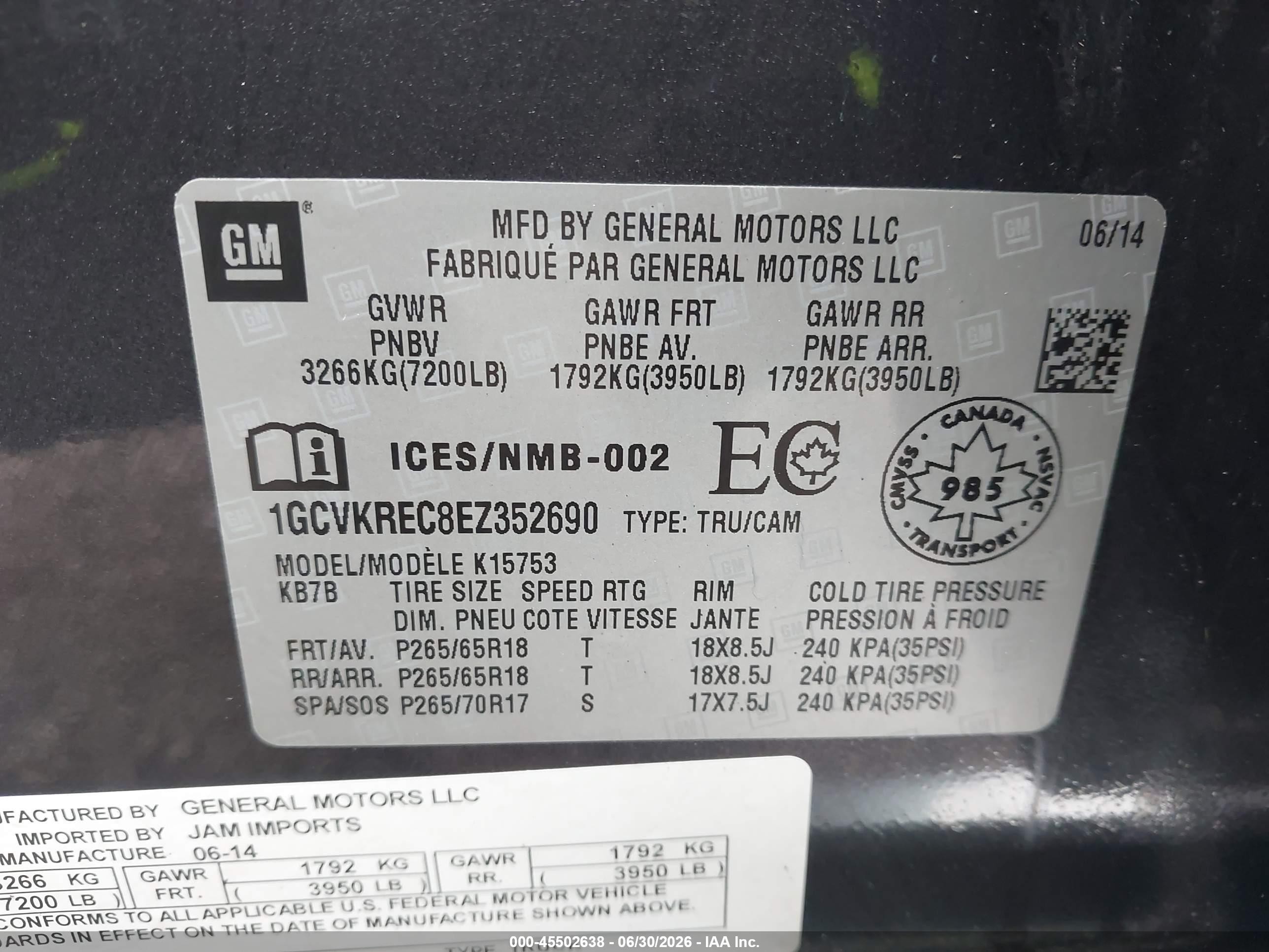2014 Chevrolet Silverado 1500 Lt Gray vin: 1GCVKREC8EZ352690