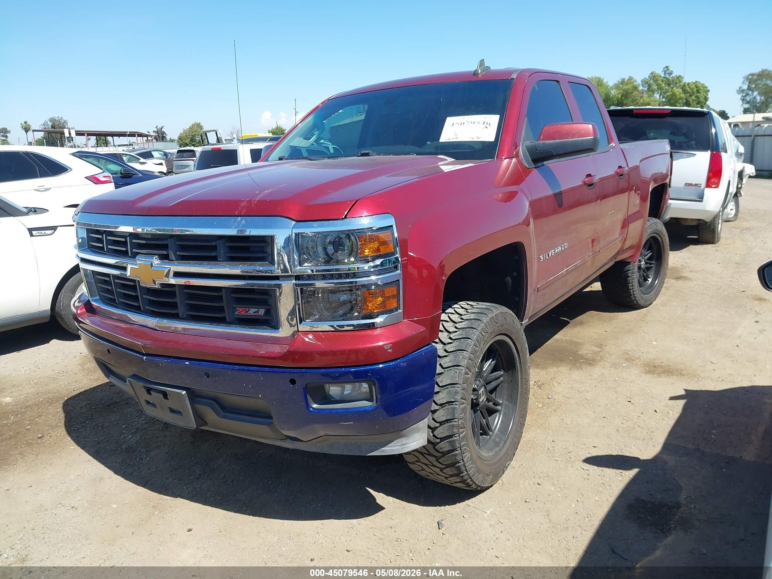 2015 Chevrolet Silverado 1500 2lt Темно-бордовый vin: 1GCVKREC8FZ330075