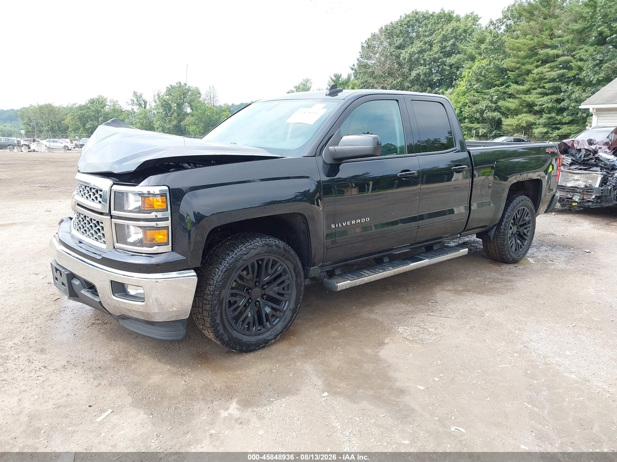 2015 Chevrolet Silverado 1500 Lt Black vin: 1GCVKREC8FZ346177