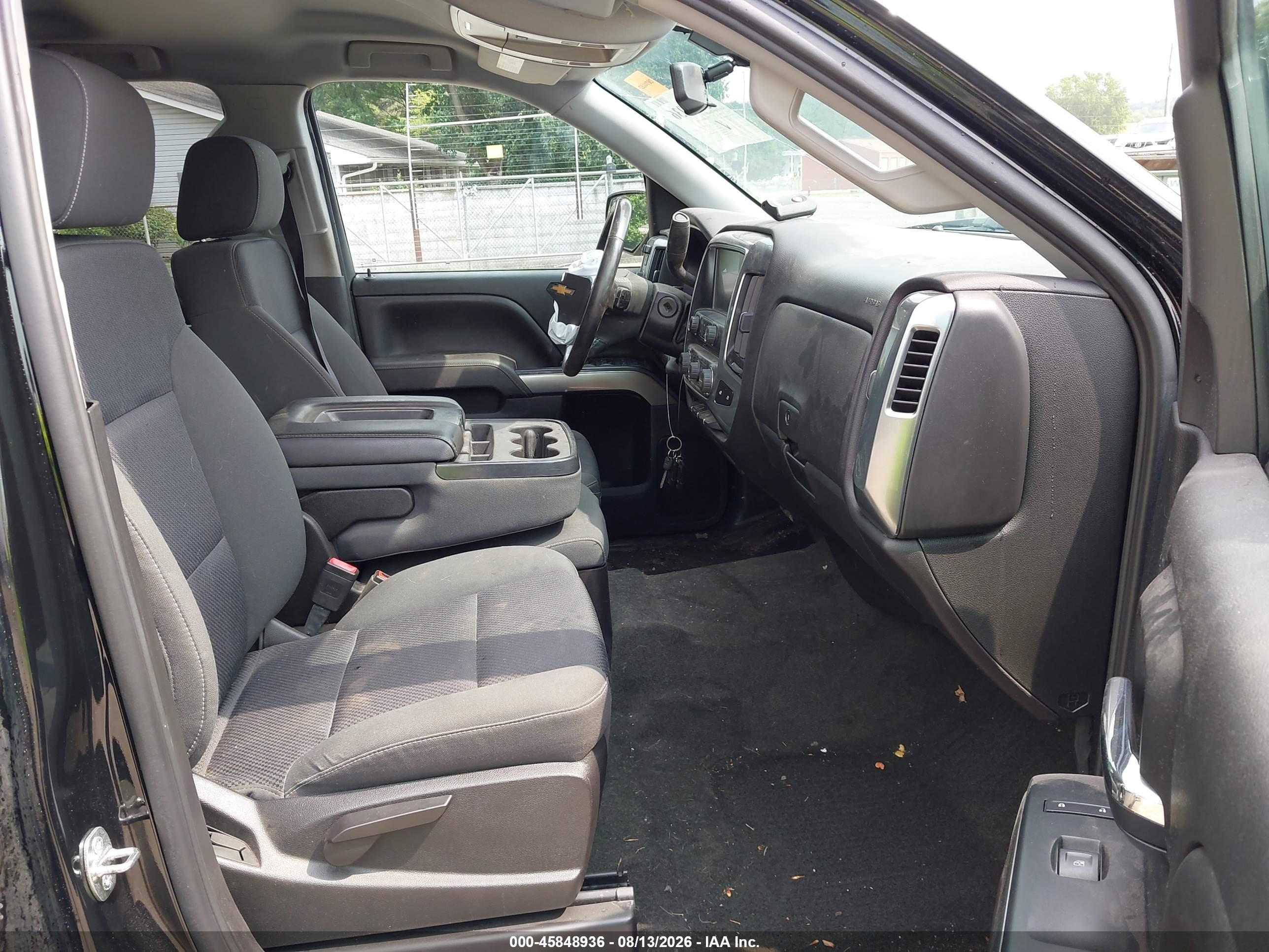 2015 Chevrolet Silverado 1500 Lt Black vin: 1GCVKREC8FZ346177