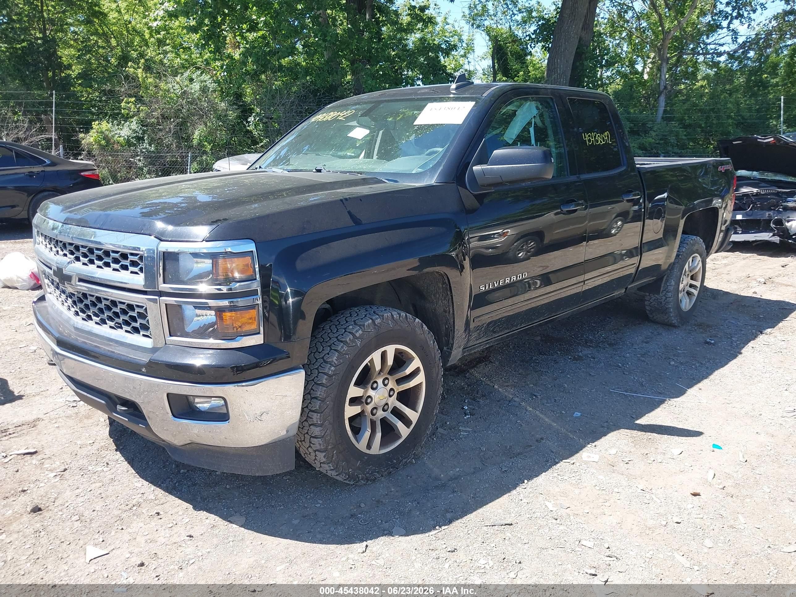 2015 Chevrolet Silverado 1500 Lt Black vin: 1GCVKREC8FZ406202