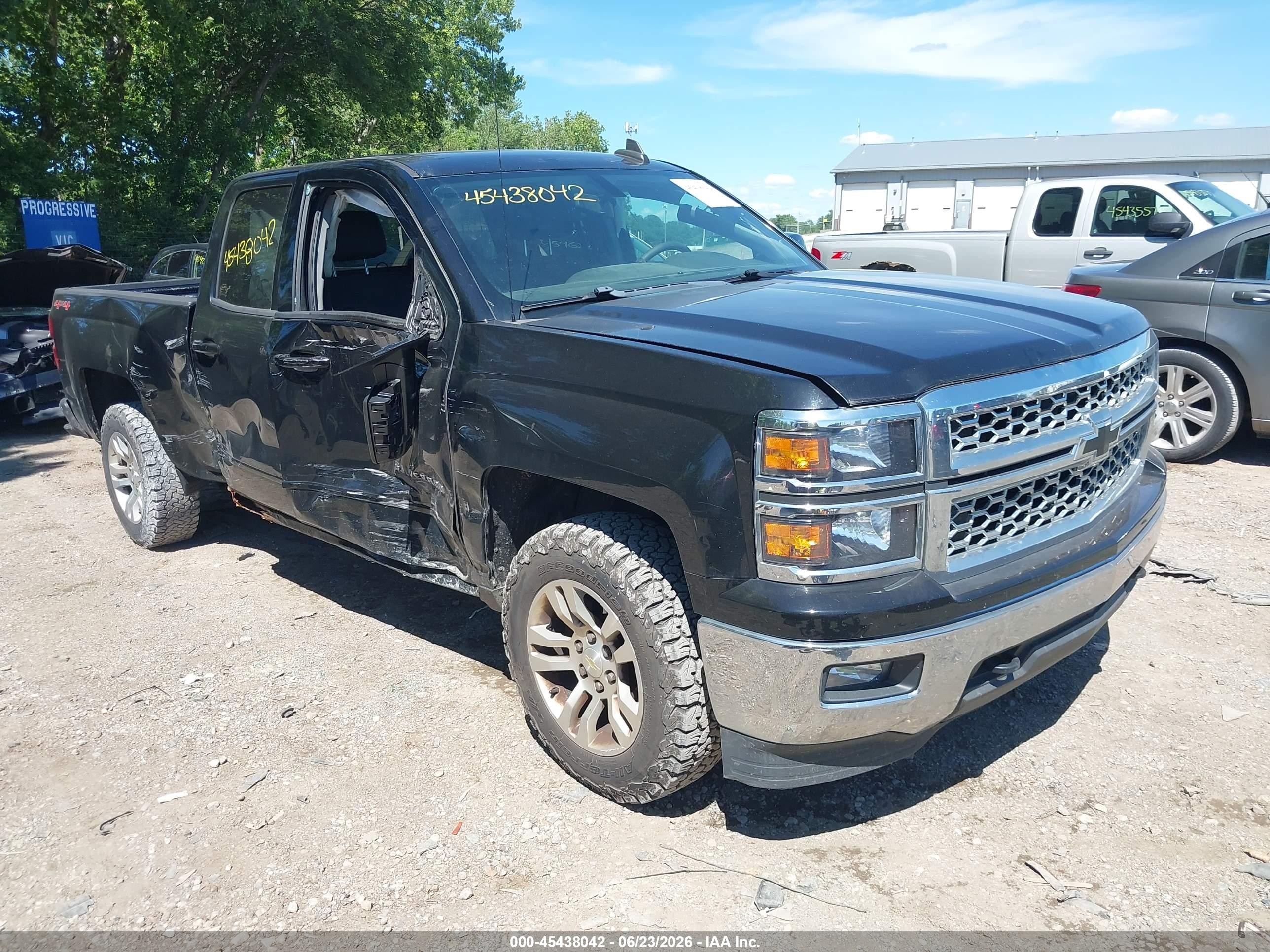 2015 Chevrolet Silverado 1500 Lt Black vin: 1GCVKREC8FZ406202