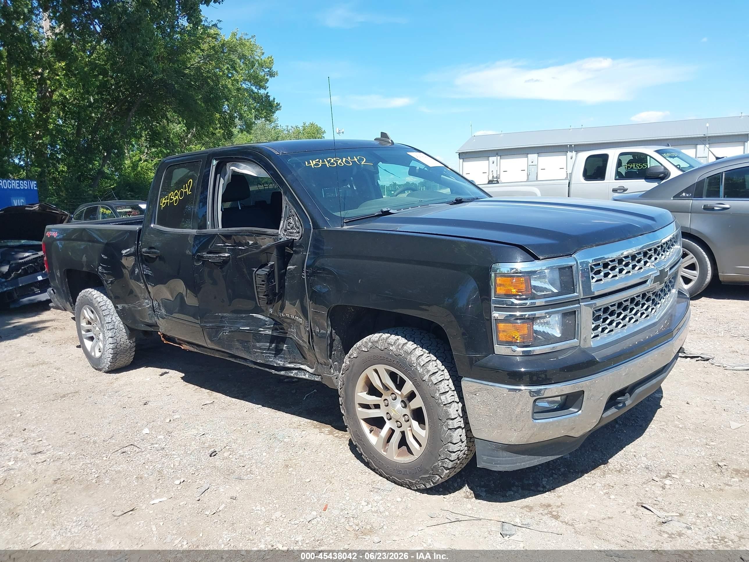 2015 Chevrolet Silverado 1500 Lt Black vin: 1GCVKREC8FZ406202