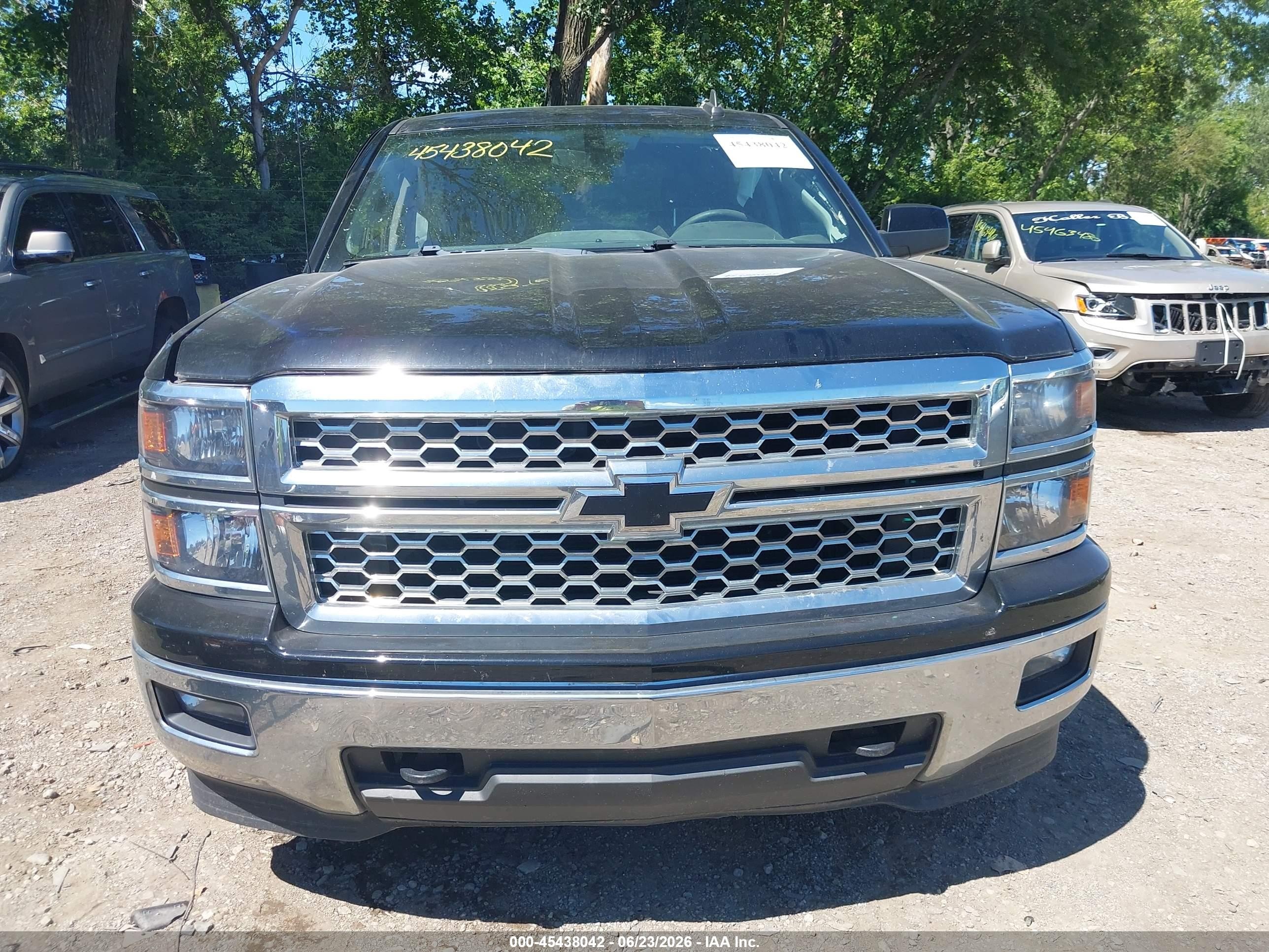 2015 Chevrolet Silverado 1500 Lt Black vin: 1GCVKREC8FZ406202