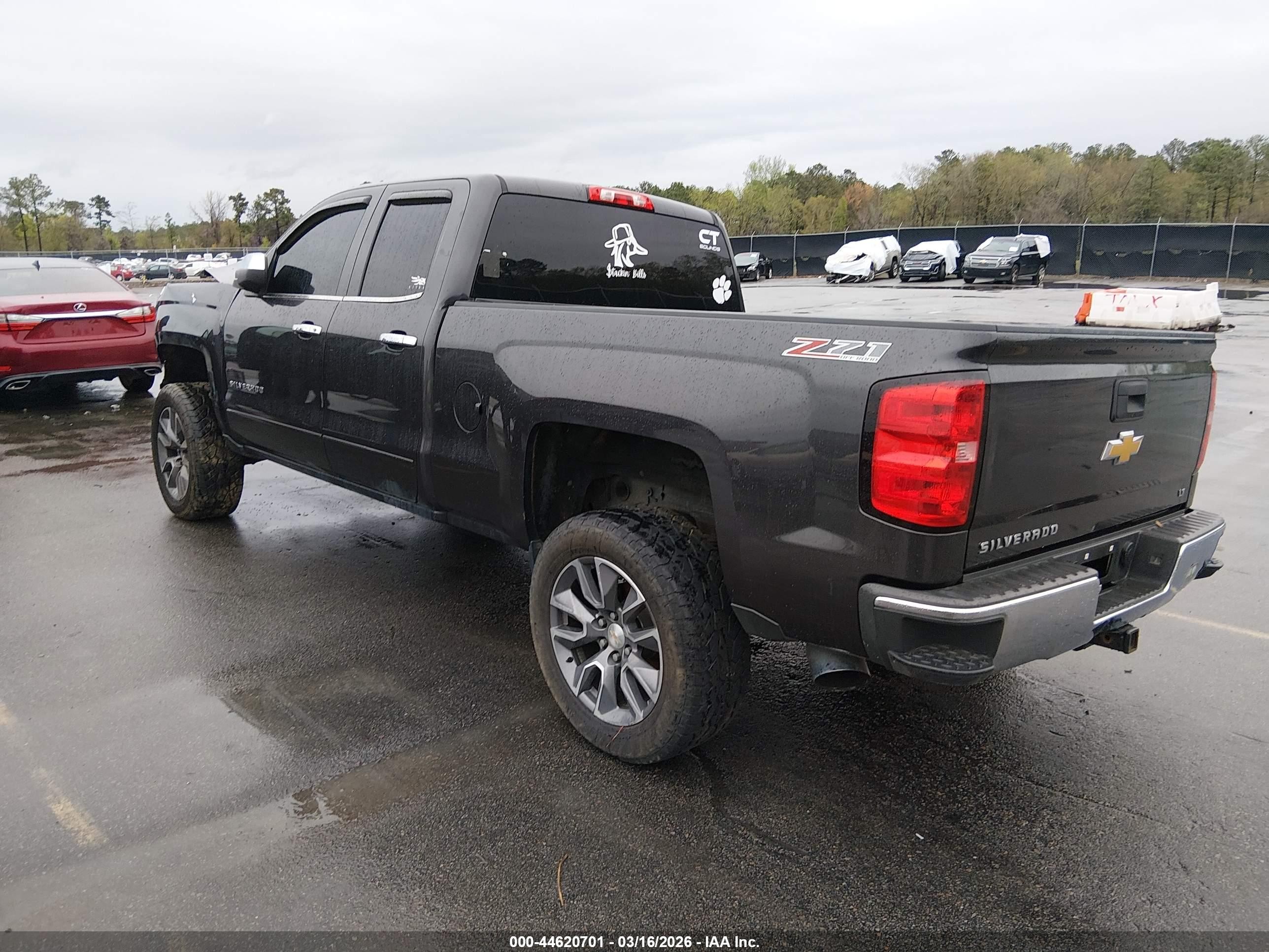 2015 Chevrolet Silverado 1500 2lt Gray vin: 1GCVKREC8FZ413134