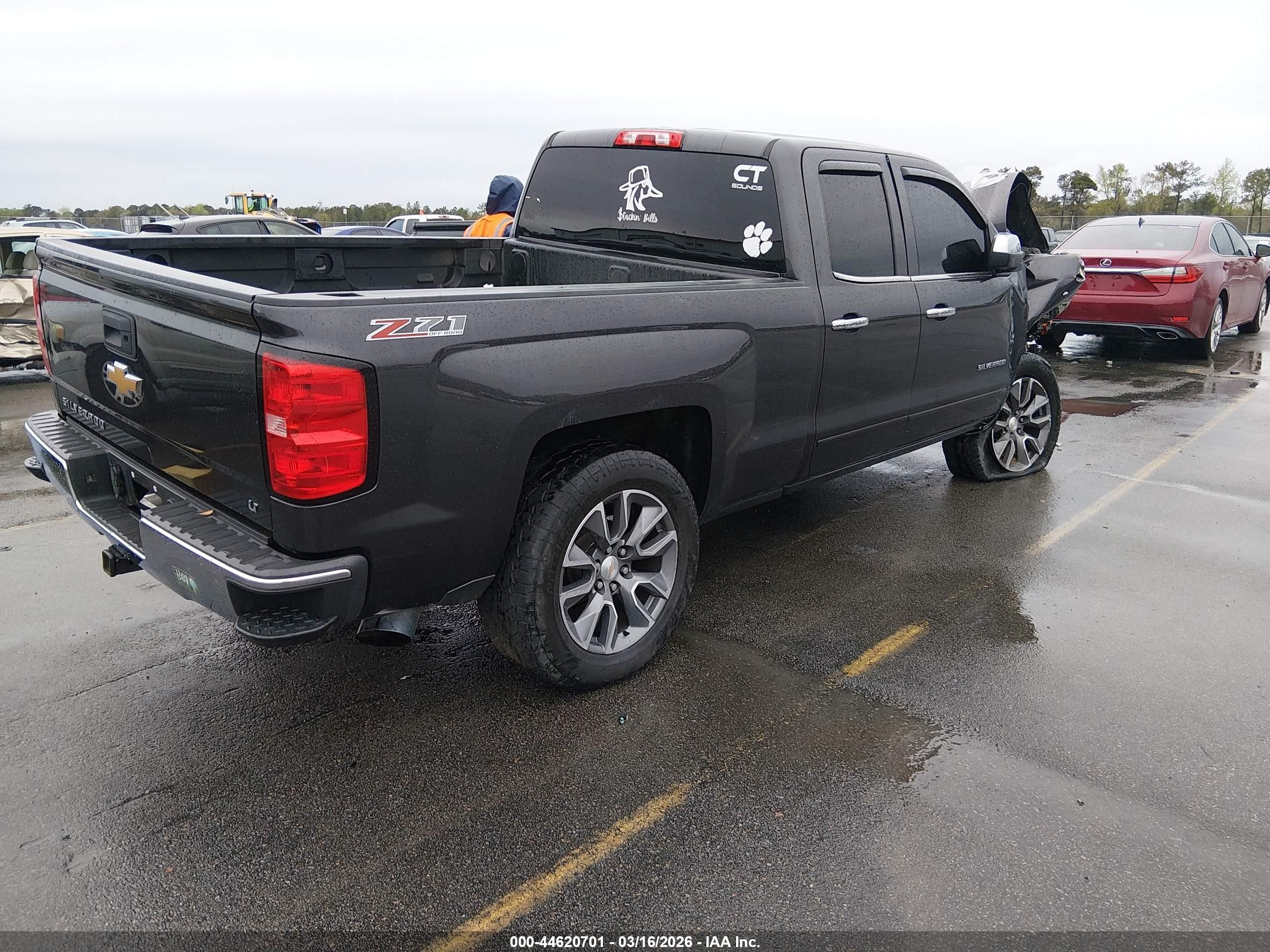 2015 Chevrolet Silverado 1500 2lt Gray vin: 1GCVKREC8FZ413134