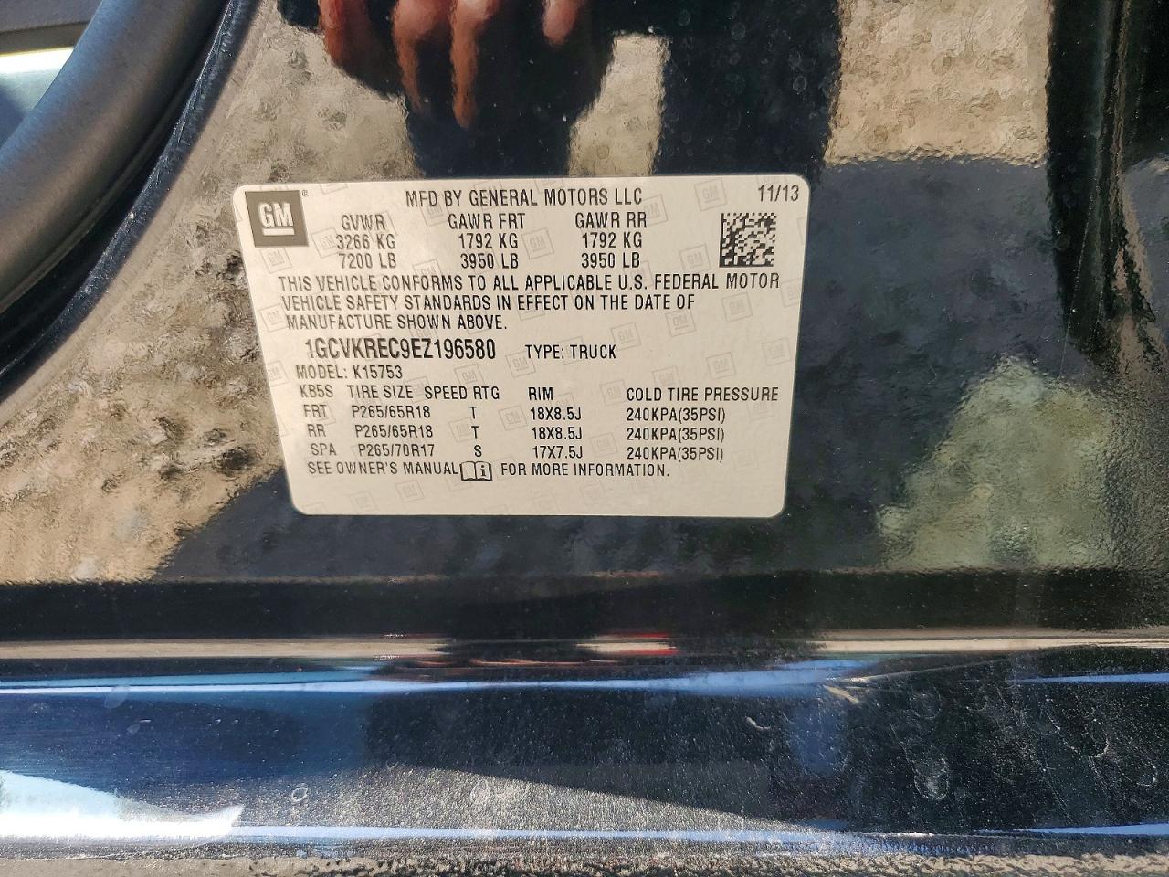 2014 Chevrolet Silverado K1500 Lt Black vin: 1GCVKREC9EZ196580