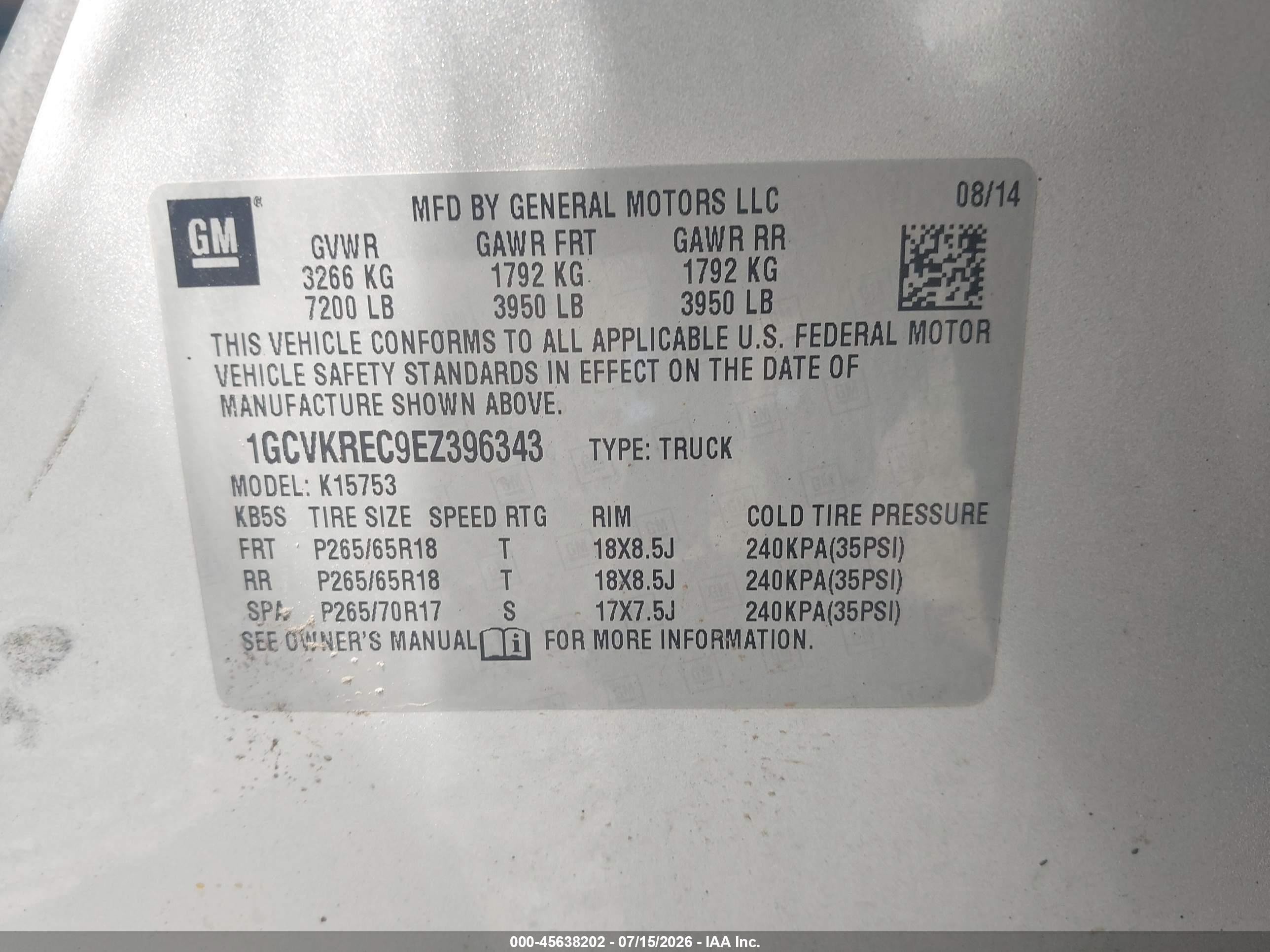 2014 Chevrolet Silverado 1500 Lt Silver vin: 1GCVKREC9EZ396343