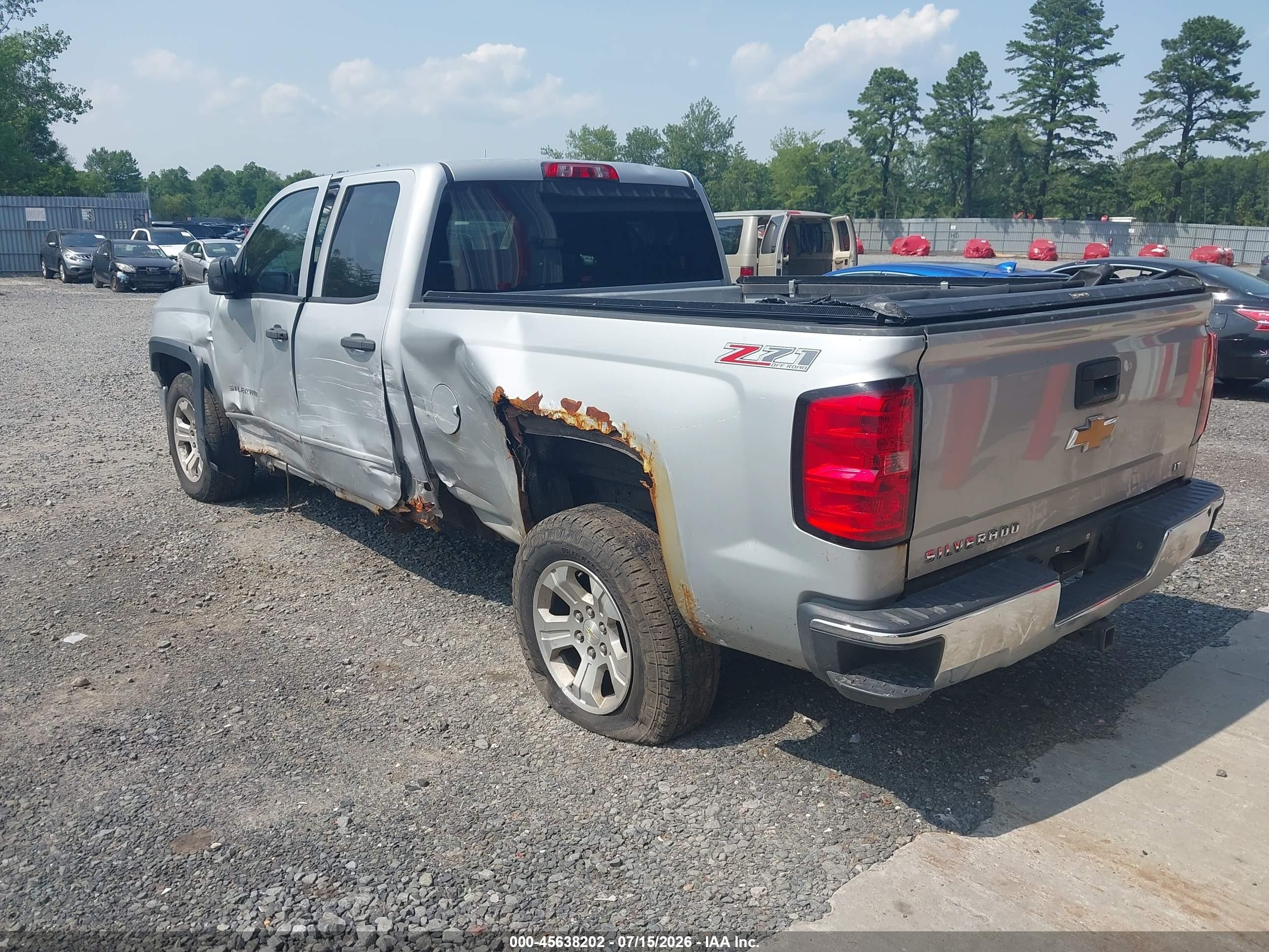 2014 Chevrolet Silverado 1500 Lt Silver vin: 1GCVKREC9EZ396343