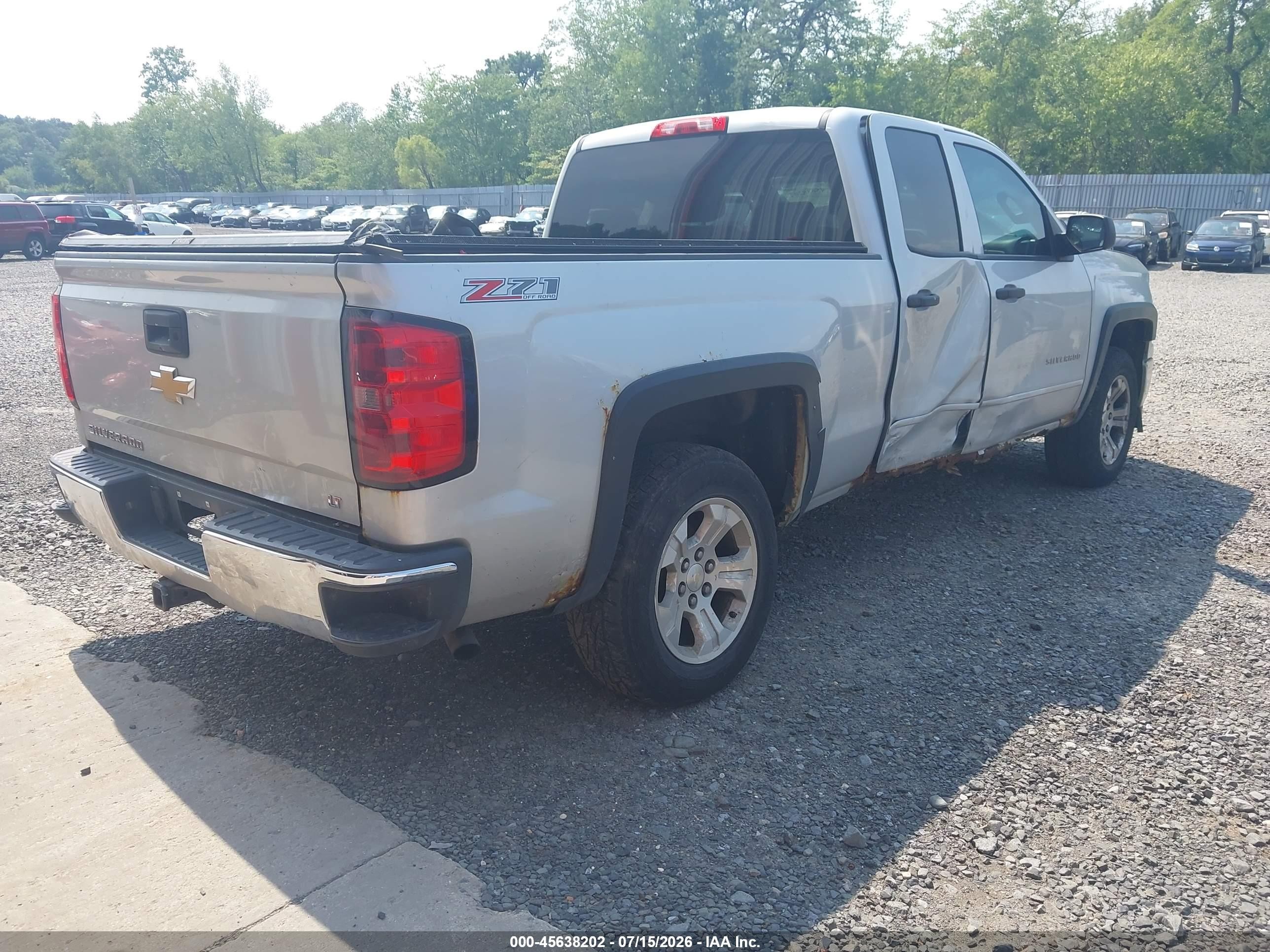 2014 Chevrolet Silverado 1500 Lt Silver vin: 1GCVKREC9EZ396343