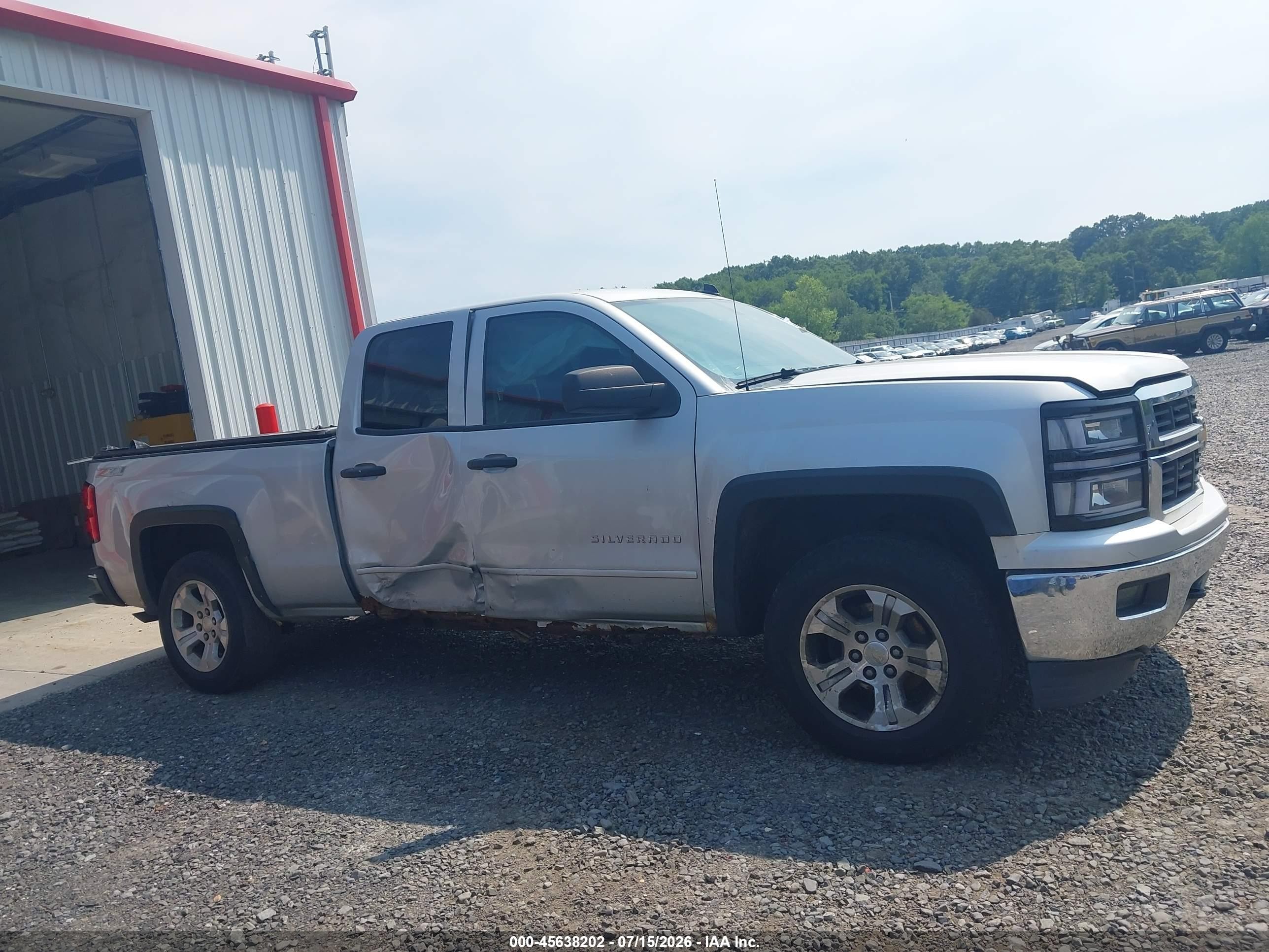 2014 Chevrolet Silverado 1500 Lt Silver vin: 1GCVKREC9EZ396343