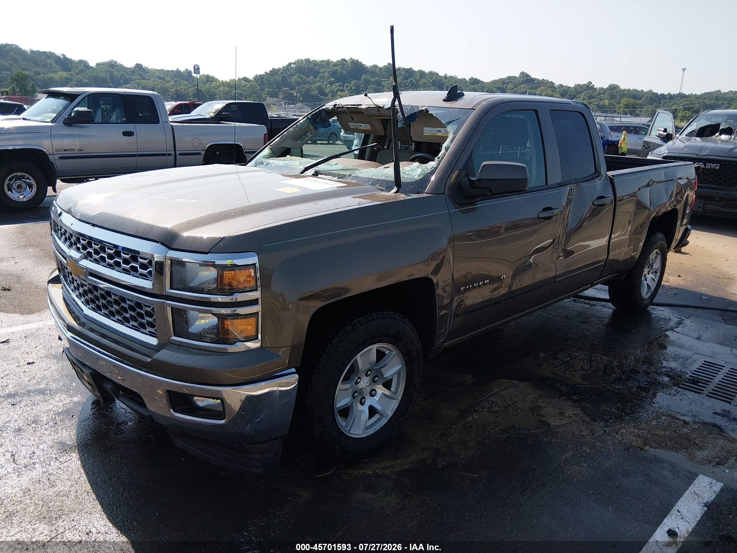 2015 Chevrolet Silverado 1500 Lt Brown vin: 1GCVKREC9FZ237453