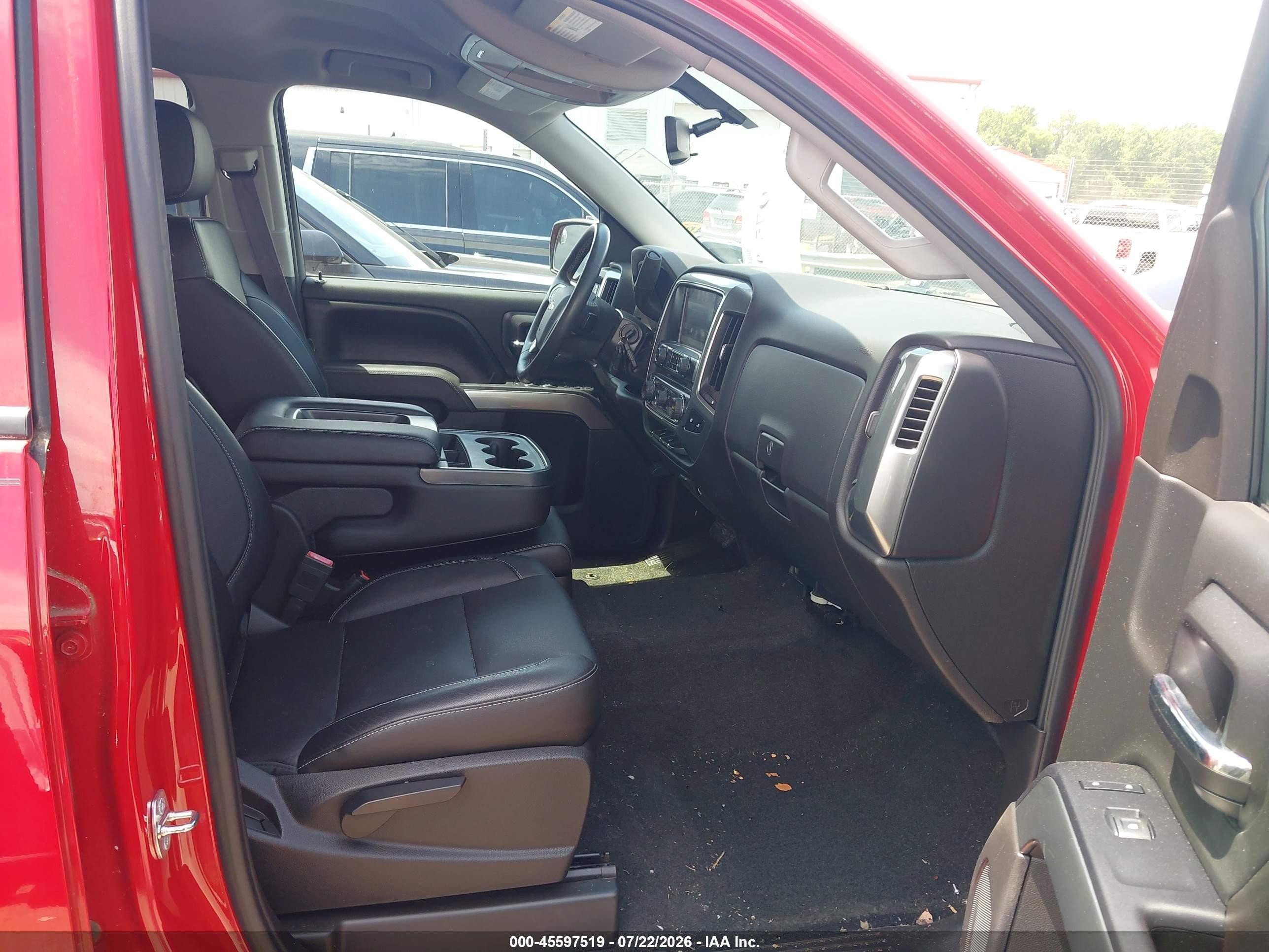 2015 Chevrolet Silverado 1500 Lt Red vin: 1GCVKREC9FZ242653