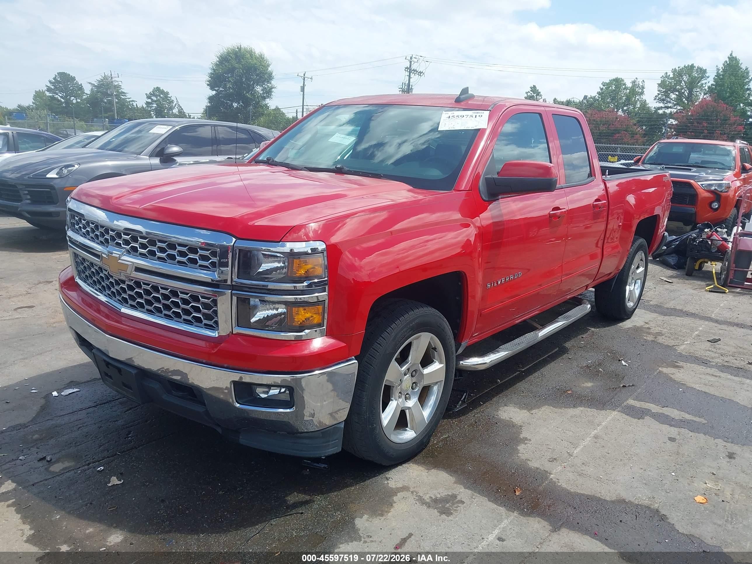 2015 Chevrolet Silverado 1500 Lt Red vin: 1GCVKREC9FZ242653