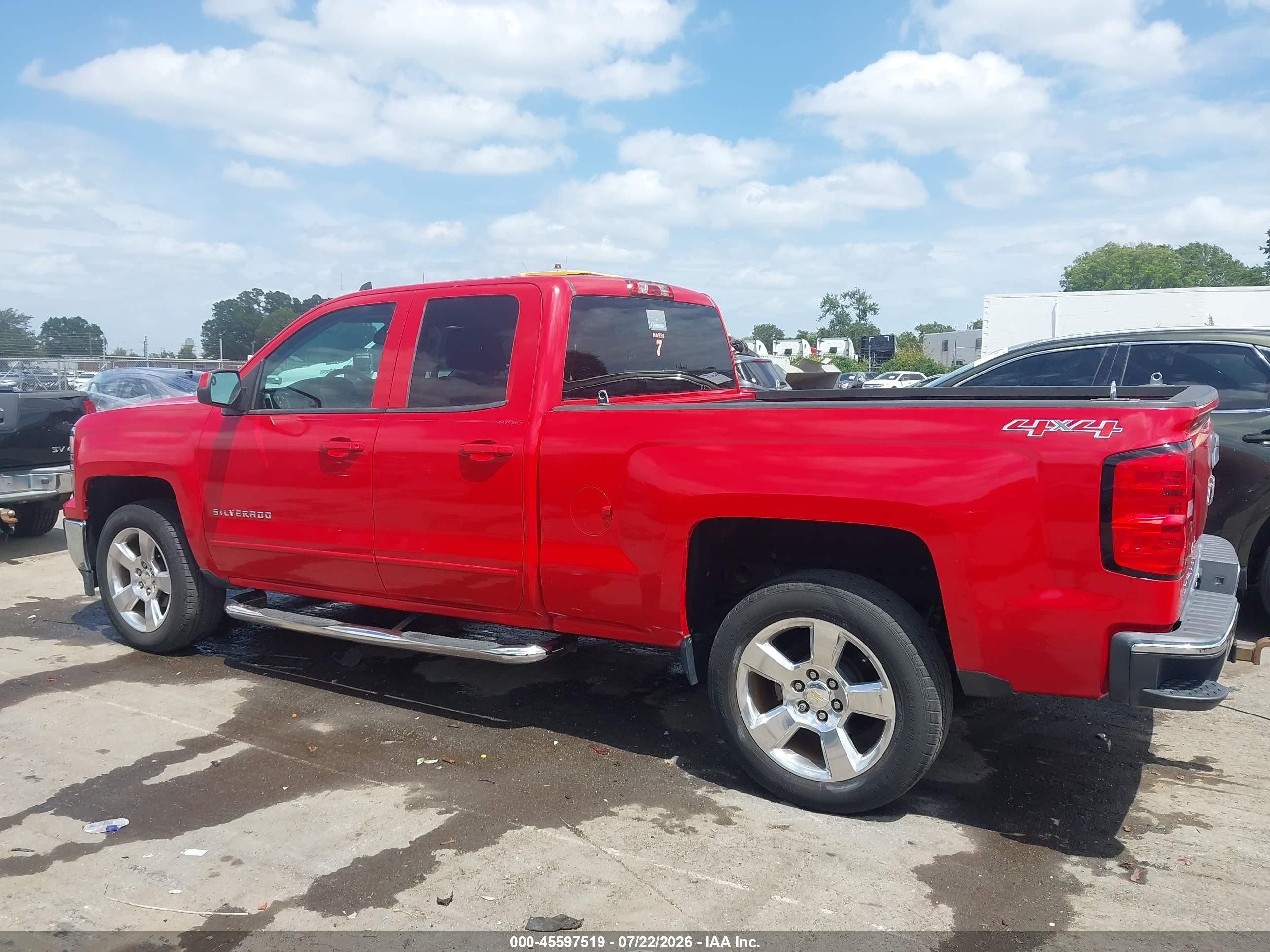 2015 Chevrolet Silverado 1500 Lt Red vin: 1GCVKREC9FZ242653