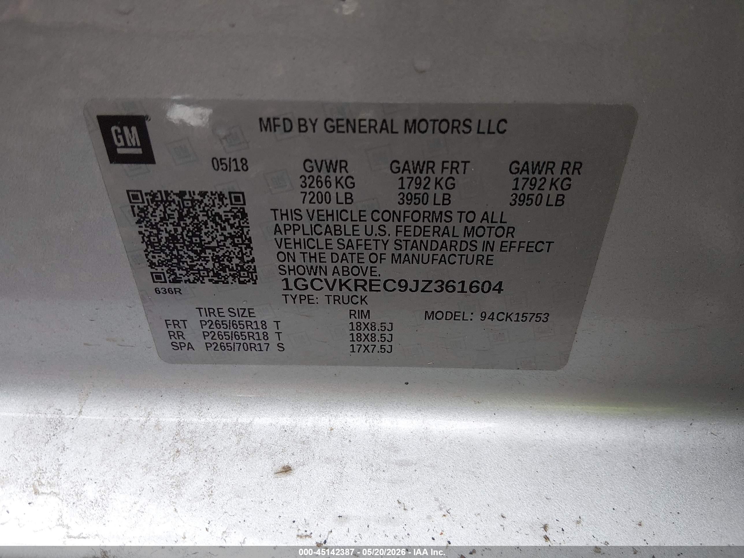 2018 Chevrolet Silverado 1500 2lt Silver vin: 1GCVKREC9JZ361604