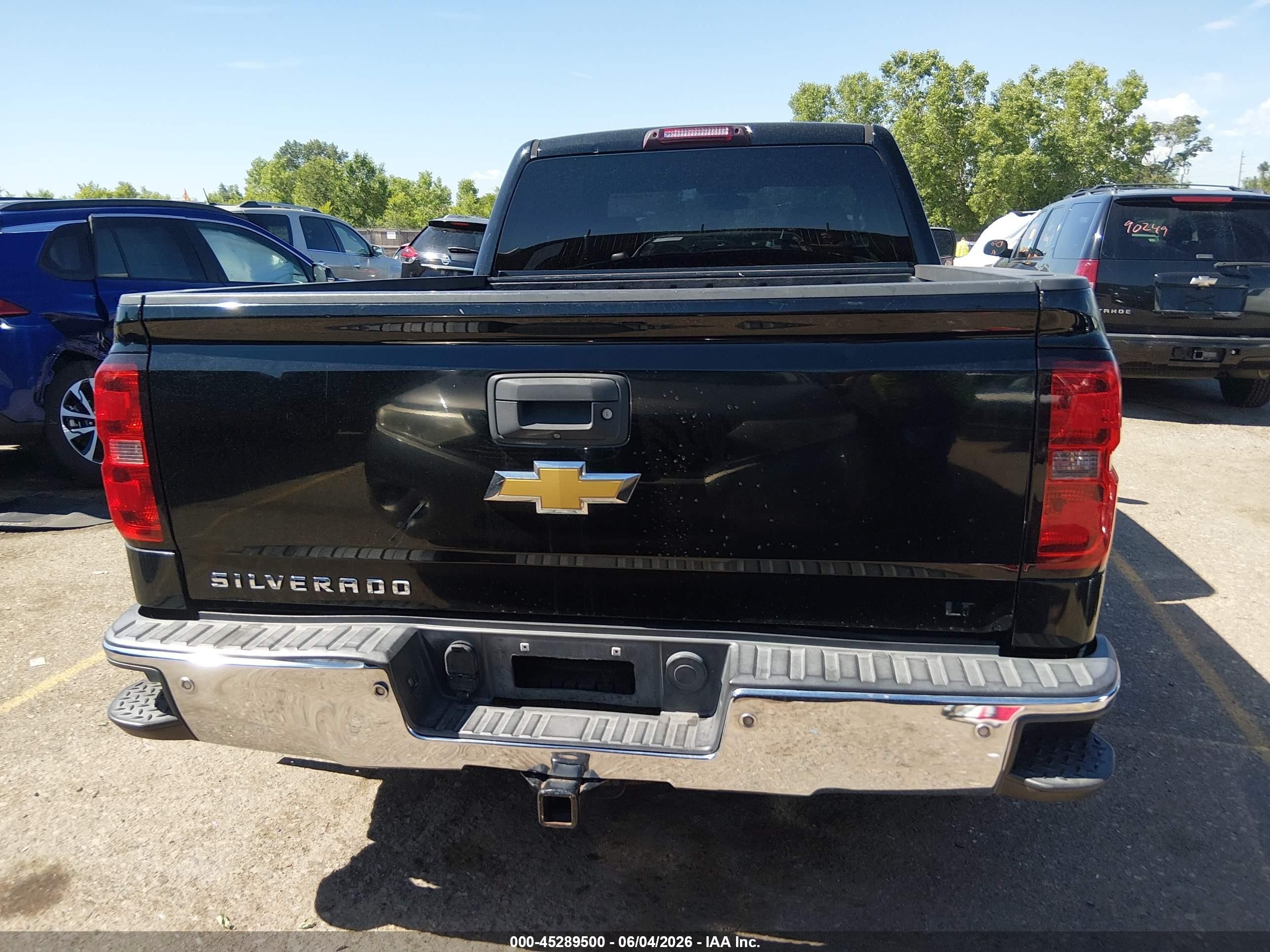 2014 Chevrolet Silverado 1500 Lt Black vin: 1GCVKRECXEZ244653