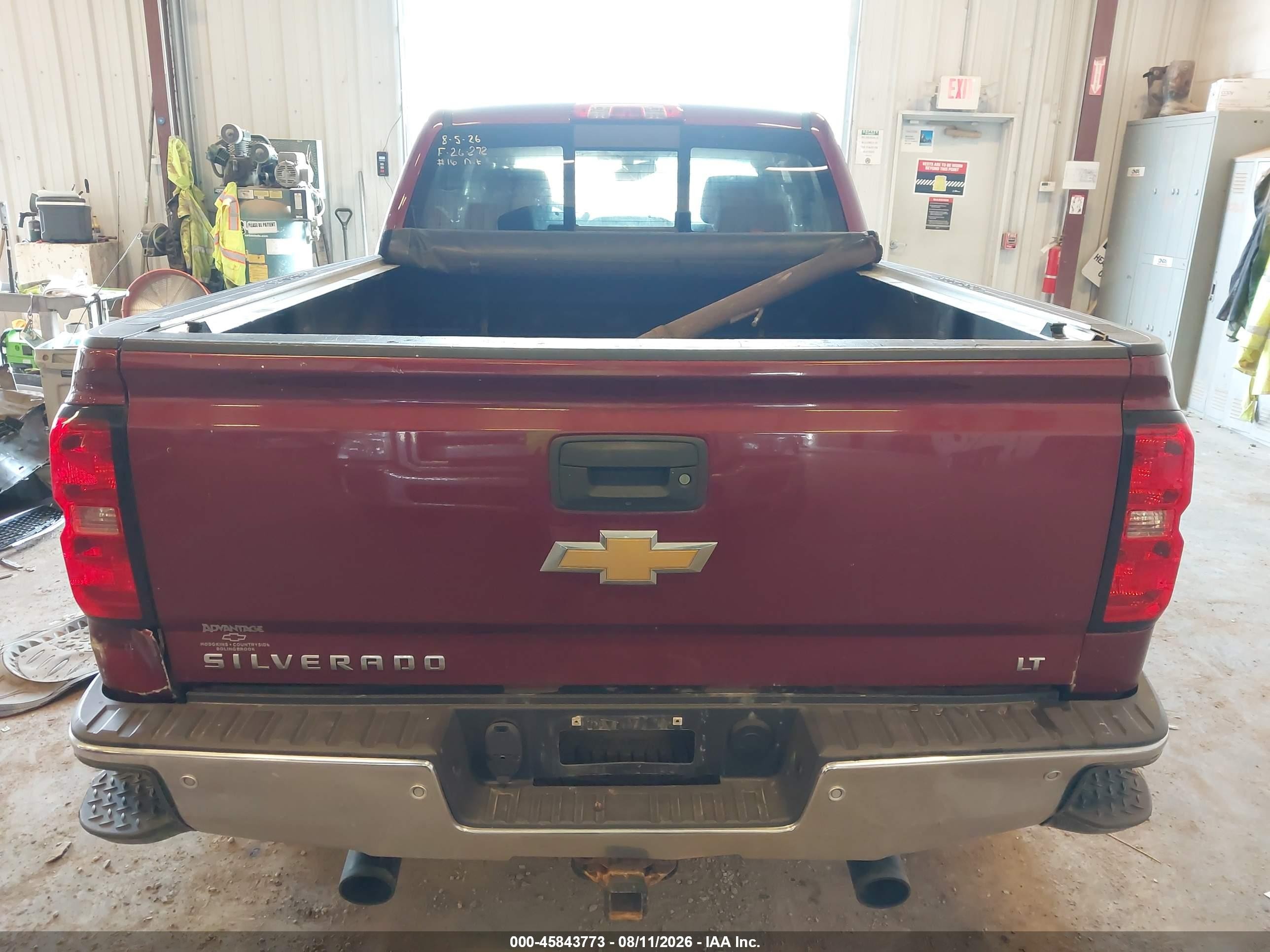 2015 Chevrolet Silverado 1500 Lt Burgundy vin: 1GCVKRECXFZ238384