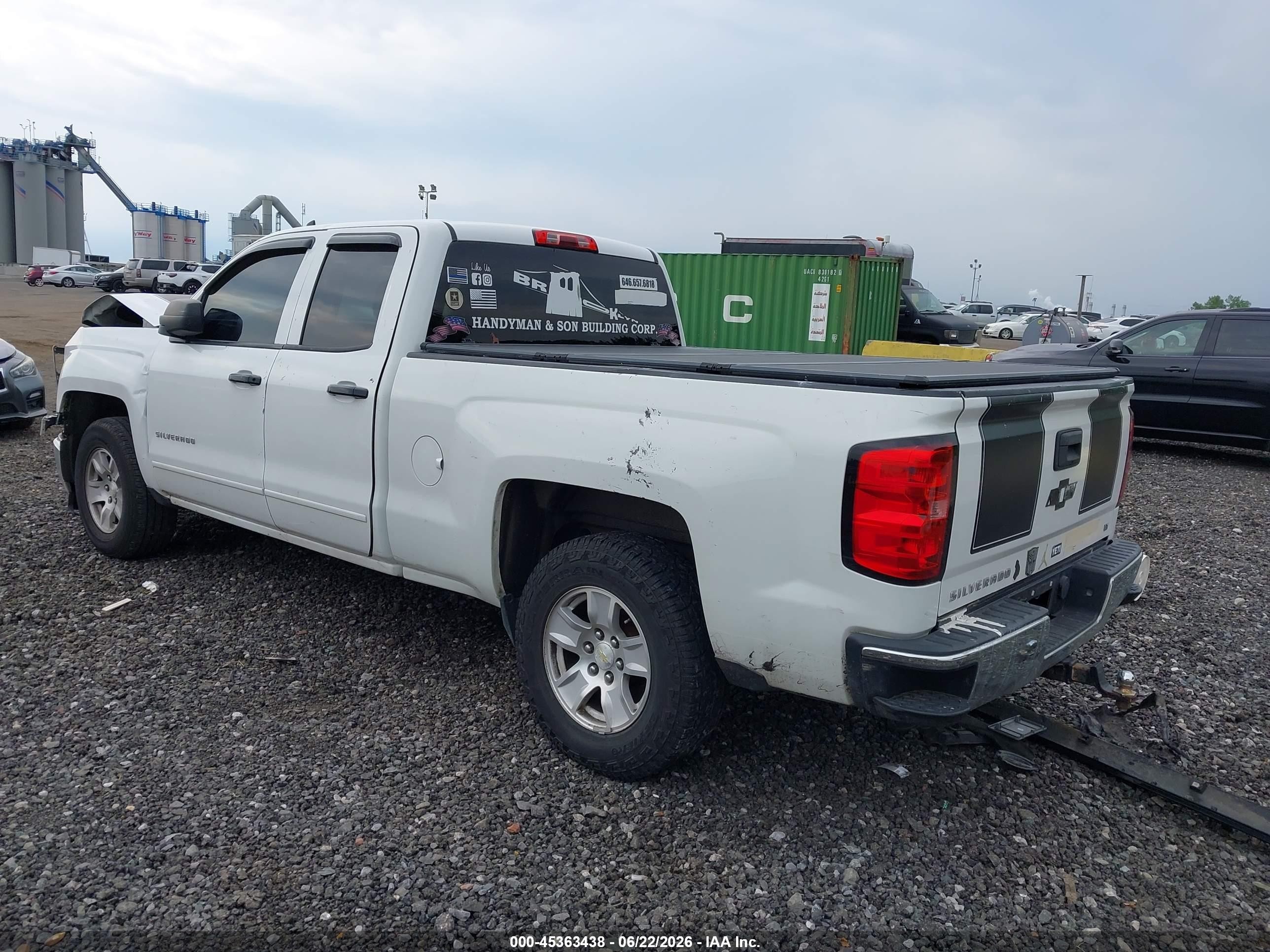 2015 Chevrolet Silverado 1500 Lt White vin: 1GCVKRECXFZ398443