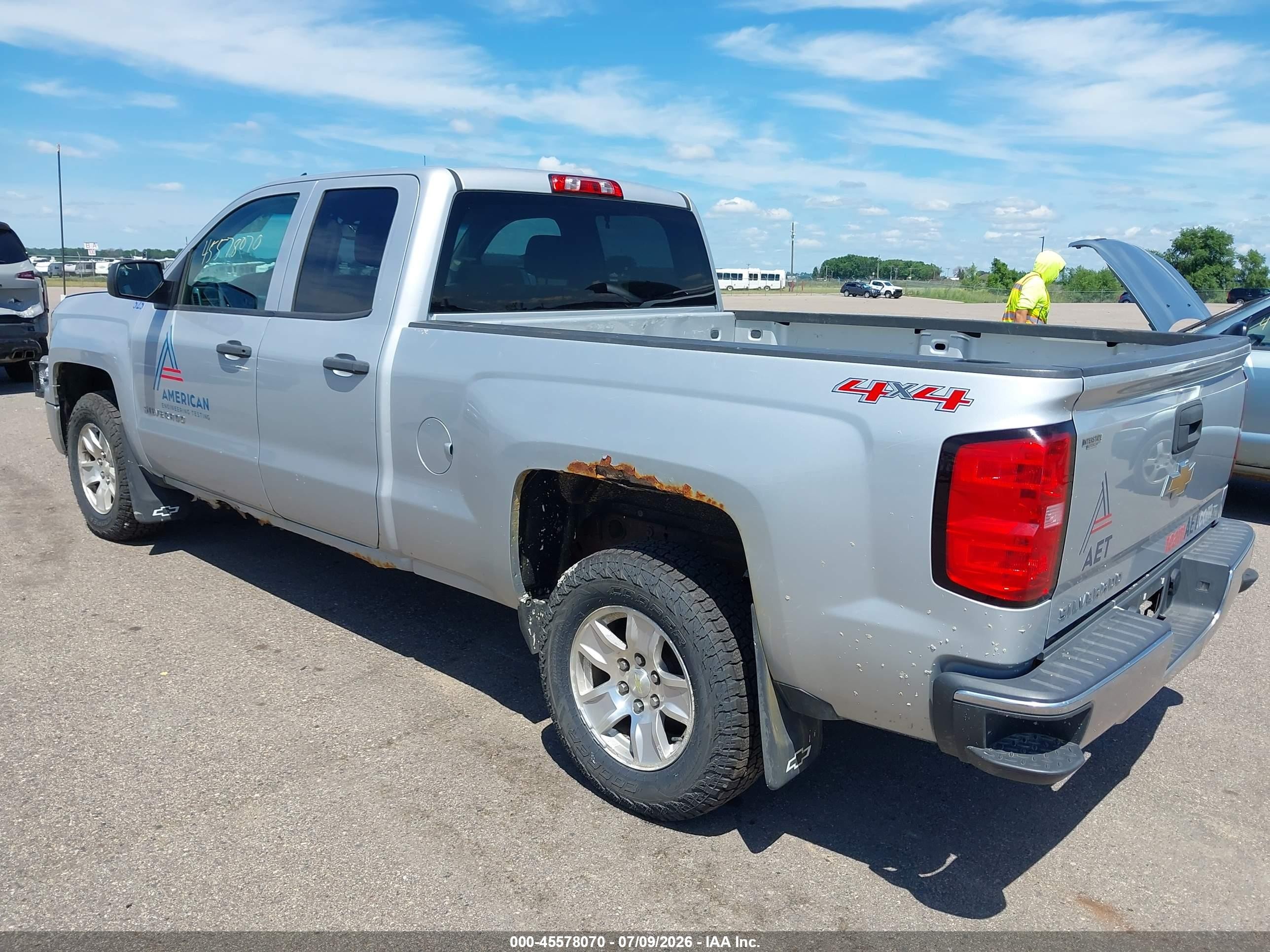 2014 Chevrolet Silverado 1500 Lt Silver vin: 1GCVKREH0EZ210880