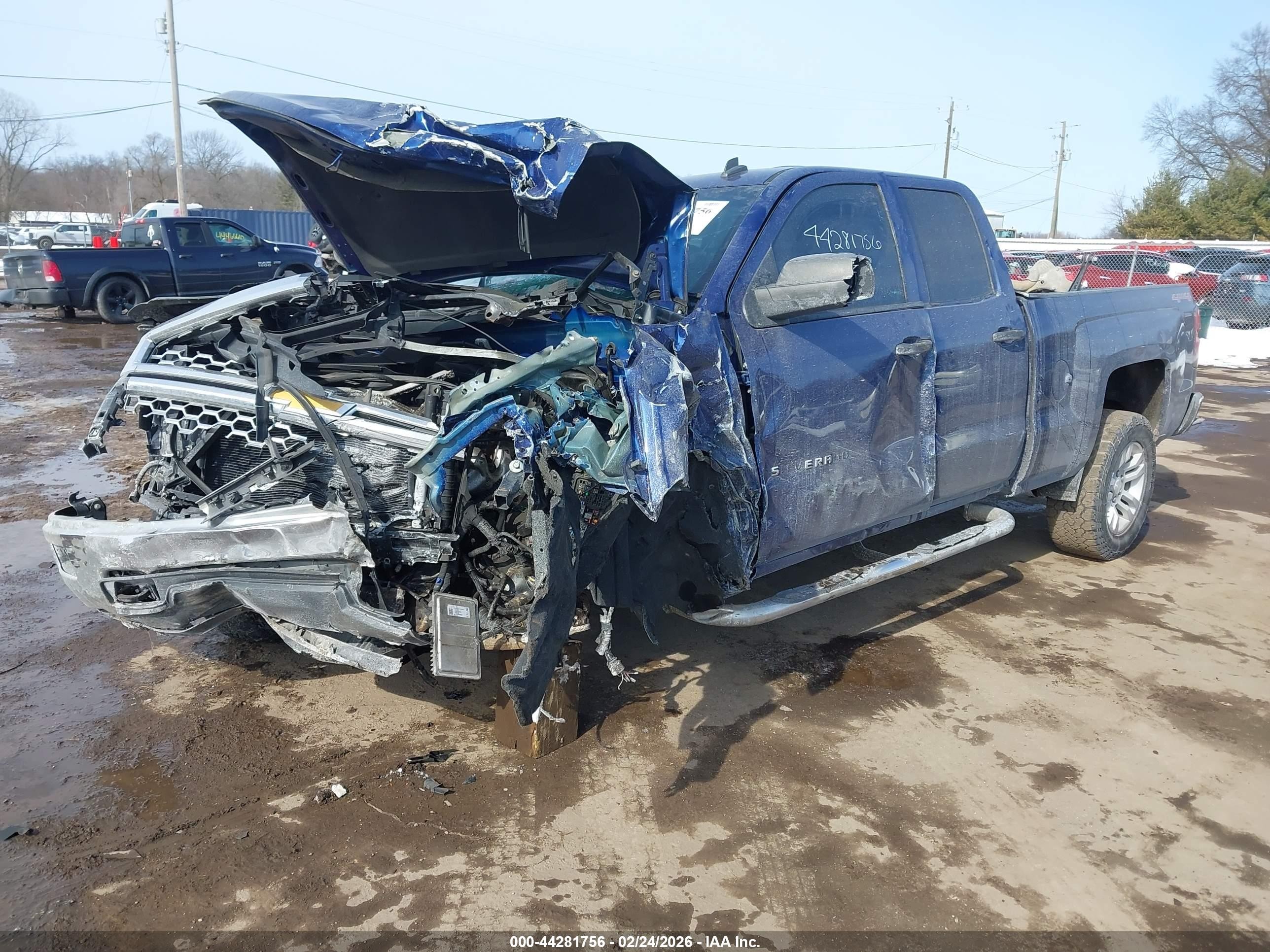 2014 Chevrolet Silverado 1500 1lt Blue vin: 1GCVKREH0EZ252594
