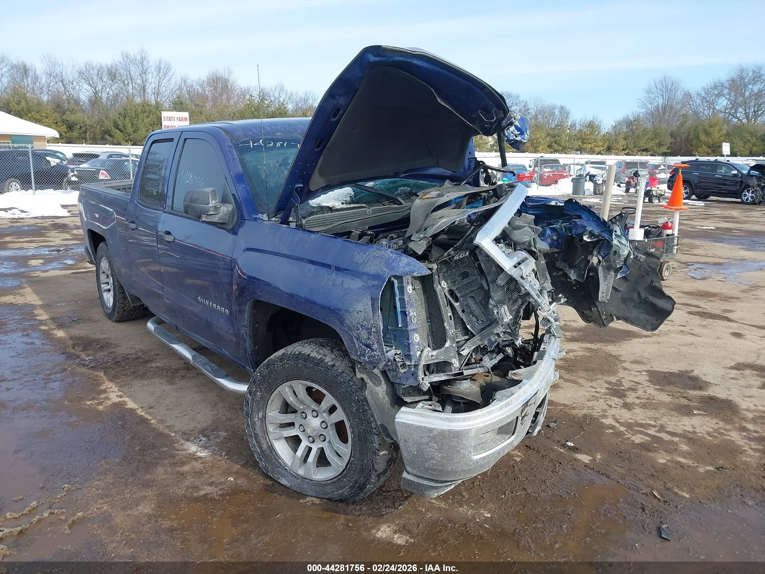 2014 Chevrolet Silverado 1500 1lt Blue vin: 1GCVKREH0EZ252594