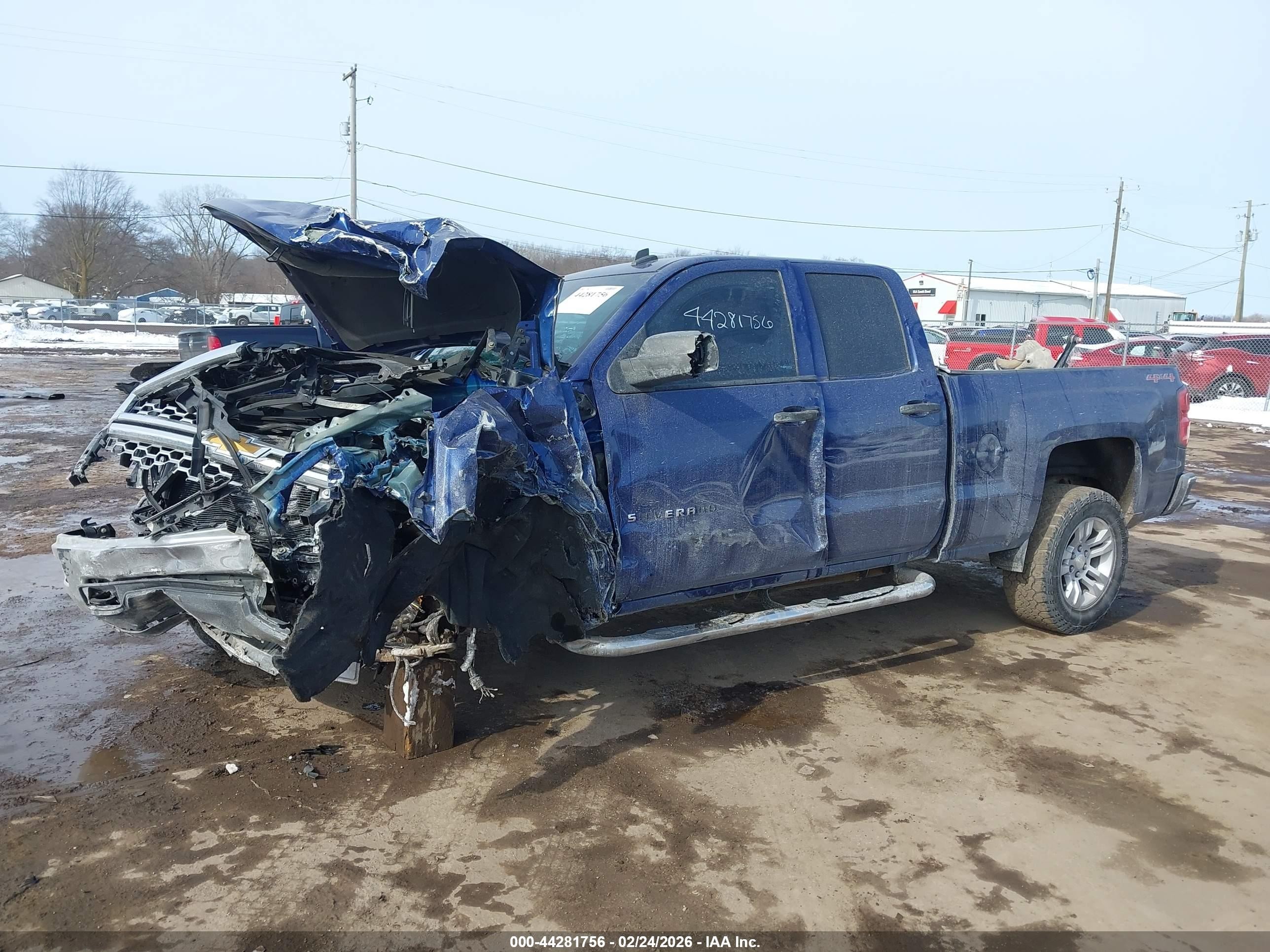 2014 Chevrolet Silverado 1500 1lt Blue vin: 1GCVKREH0EZ252594