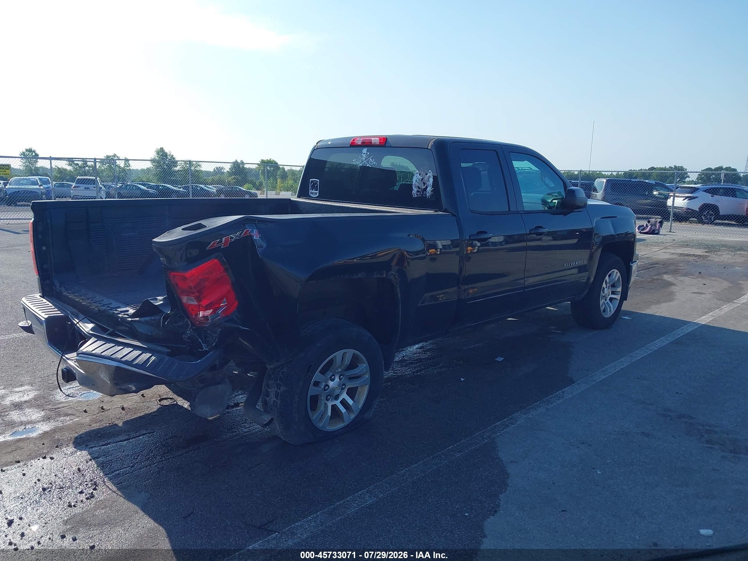 2015 Chevrolet Silverado 1500 Lt Black vin: 1GCVKREH0FZ225672