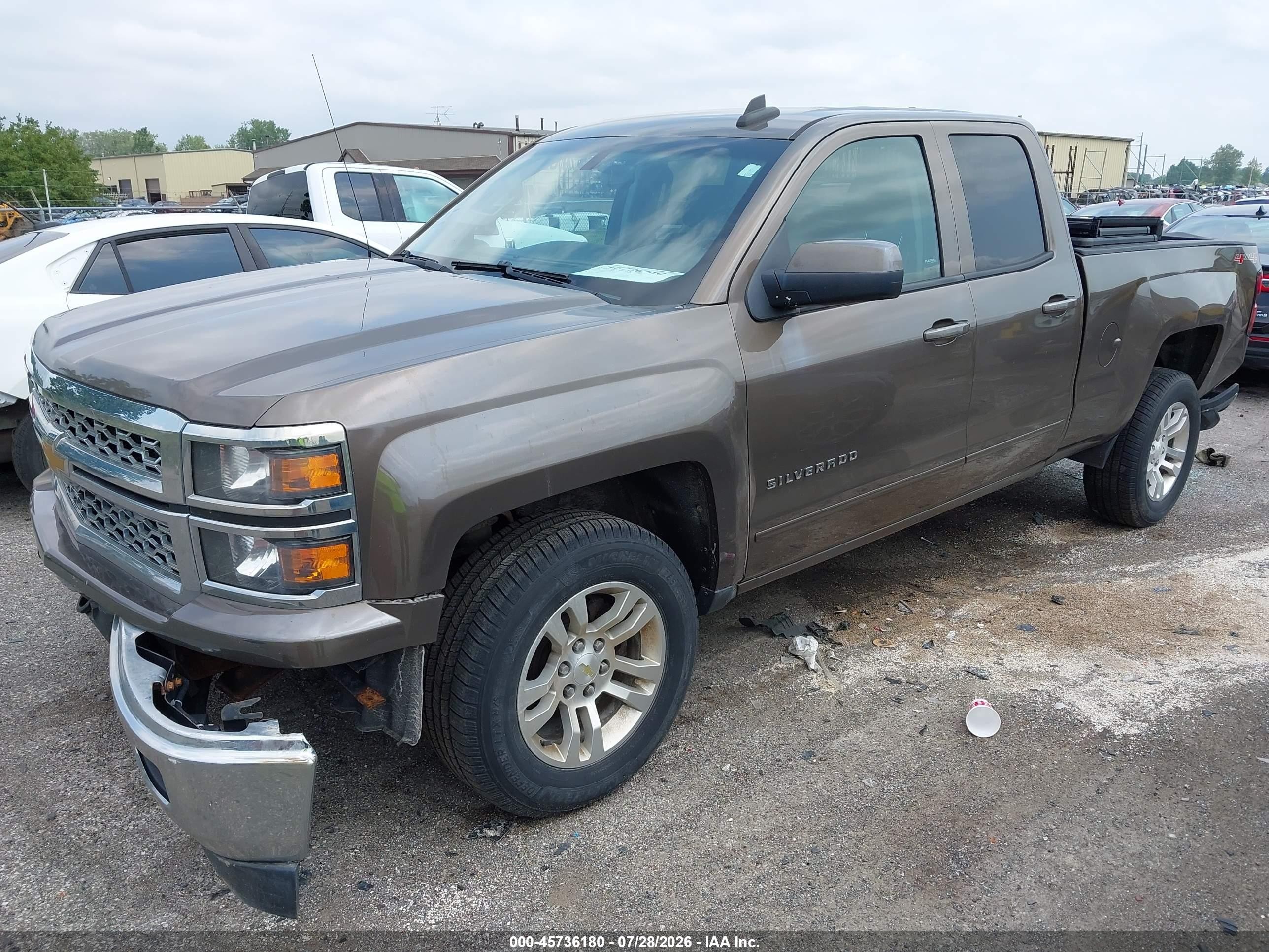 2015 Chevrolet Silverado 1500 Lt Gray vin: 1GCVKREH1FZ381767