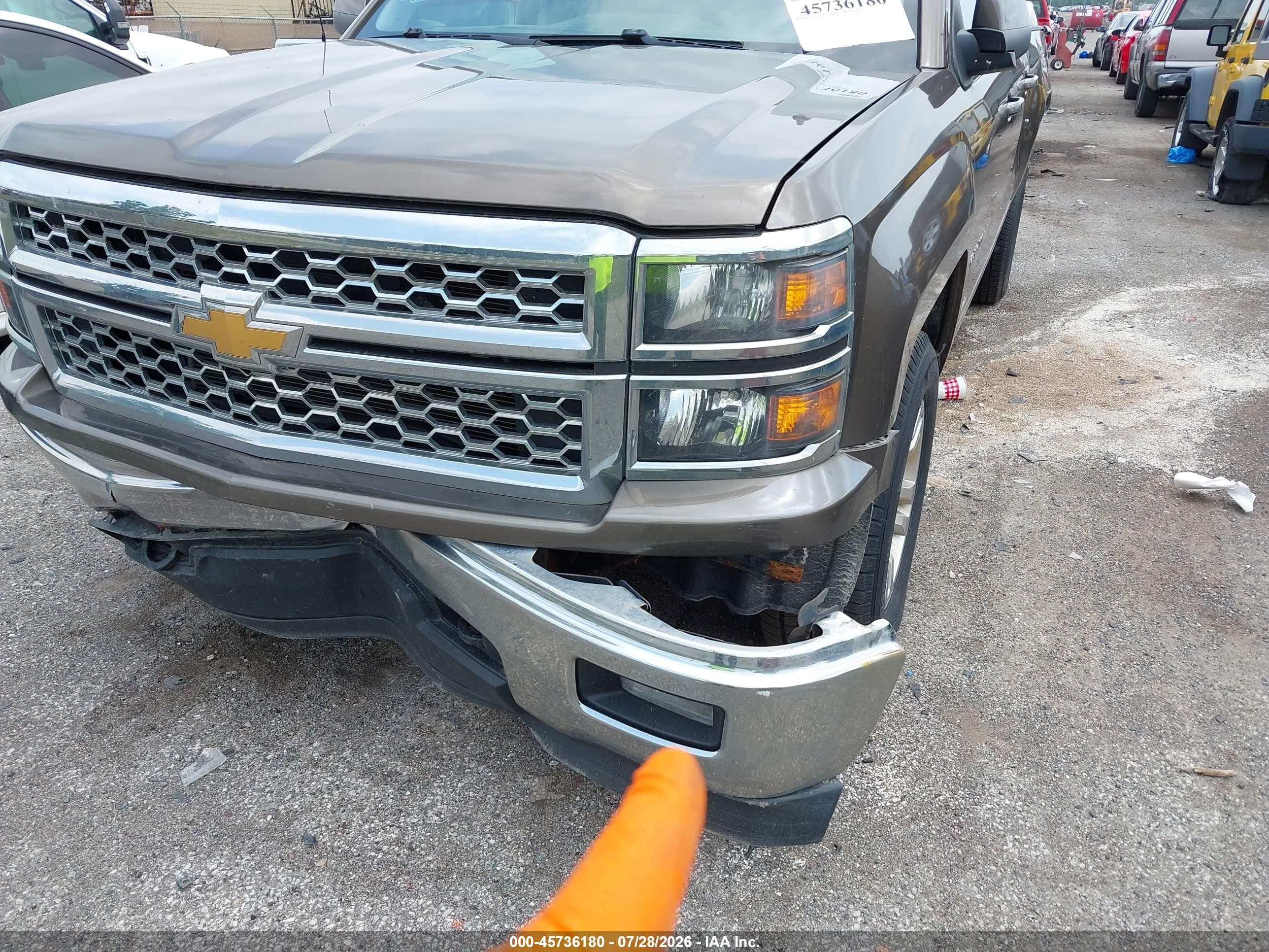 2015 Chevrolet Silverado 1500 Lt Gray vin: 1GCVKREH1FZ381767