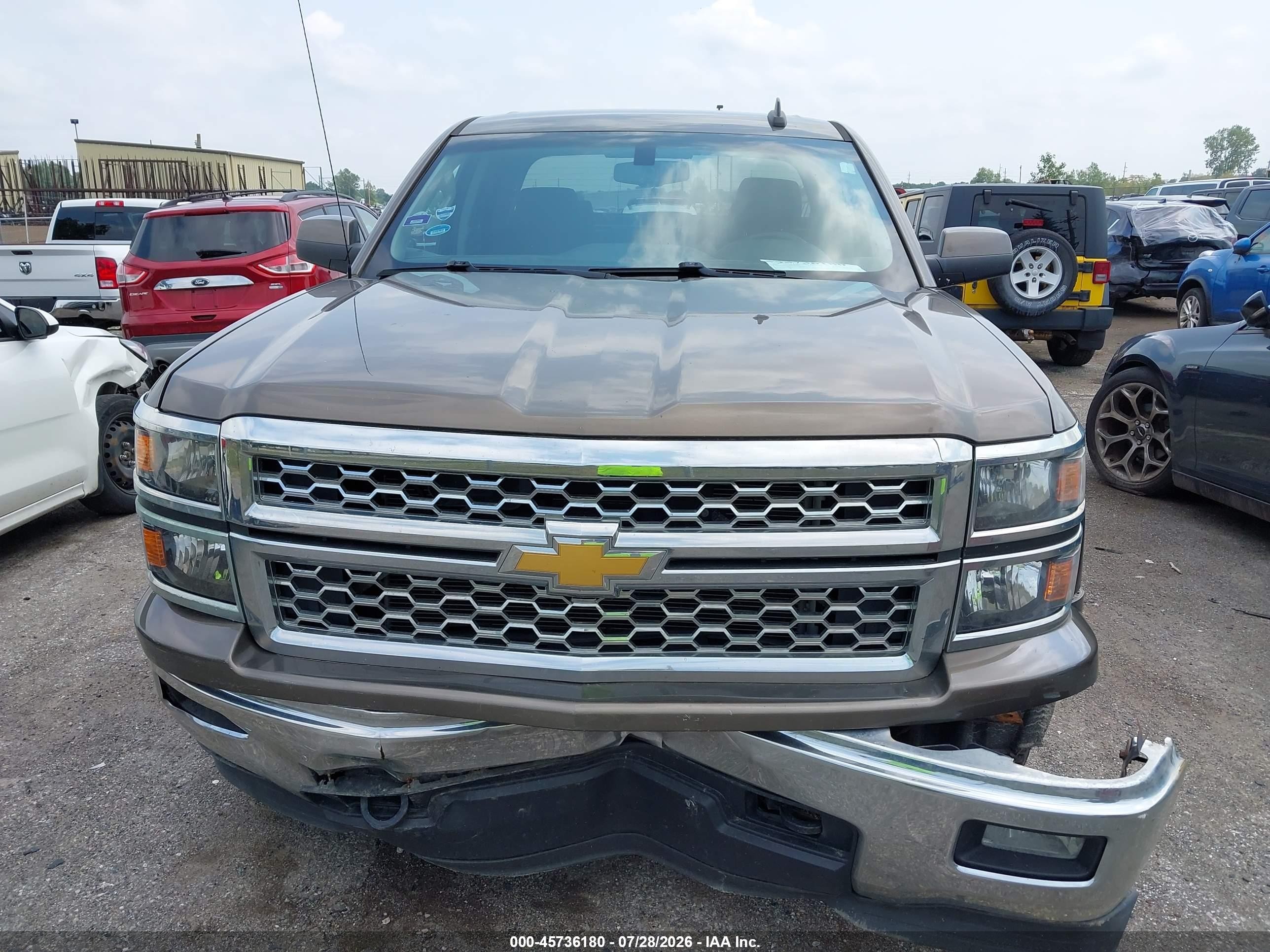 2015 Chevrolet Silverado 1500 Lt Gray vin: 1GCVKREH1FZ381767