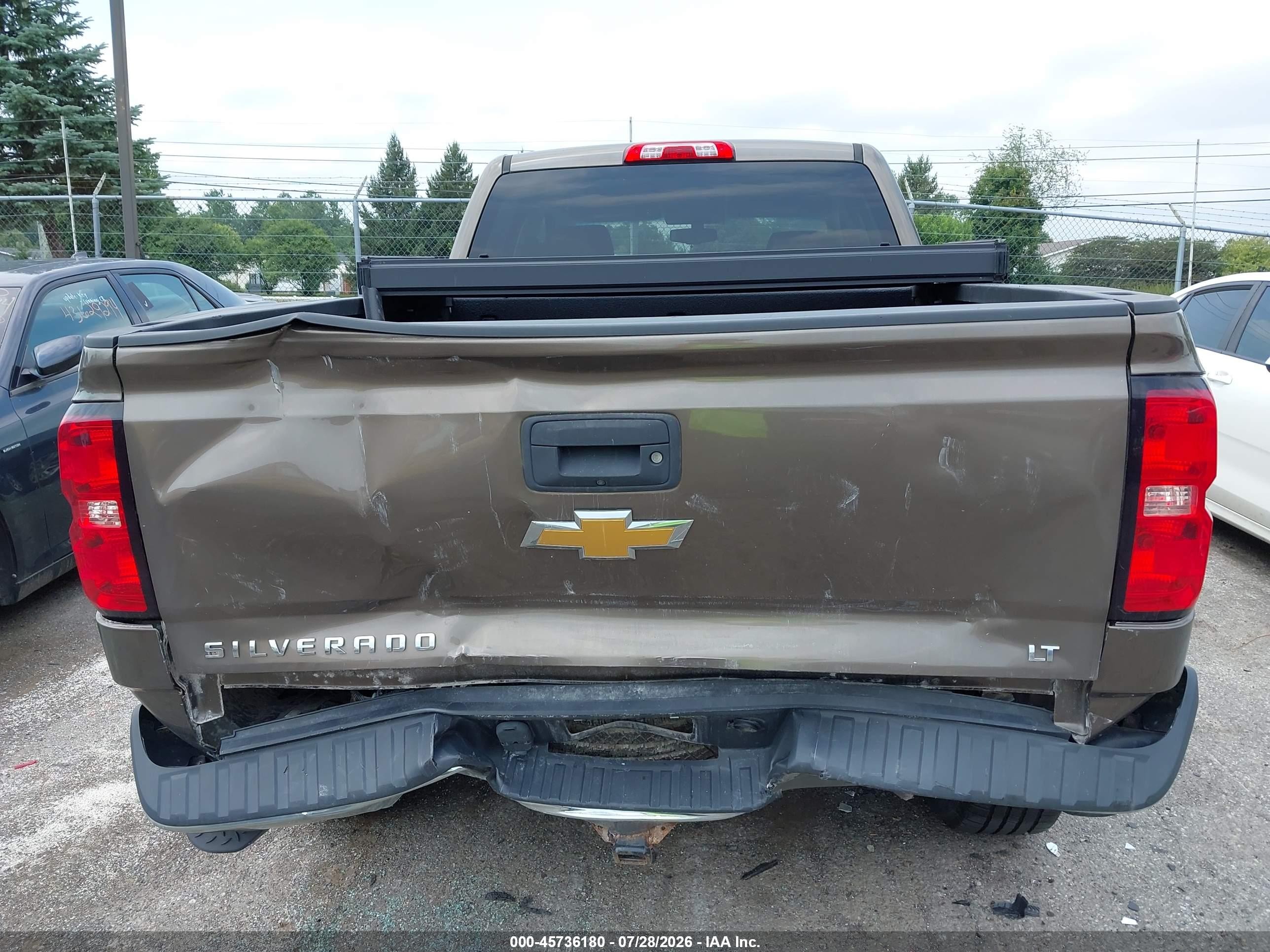 2015 Chevrolet Silverado 1500 Lt Gray vin: 1GCVKREH1FZ381767