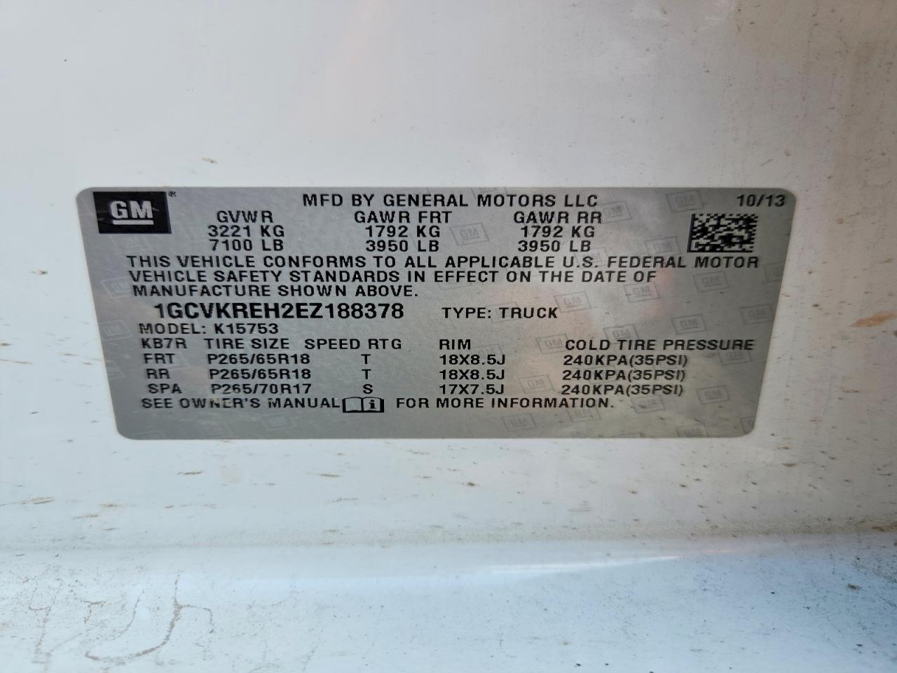 2014 Chevrolet Silverado K1500 Lt White vin: 1GCVKREH2EZ188378