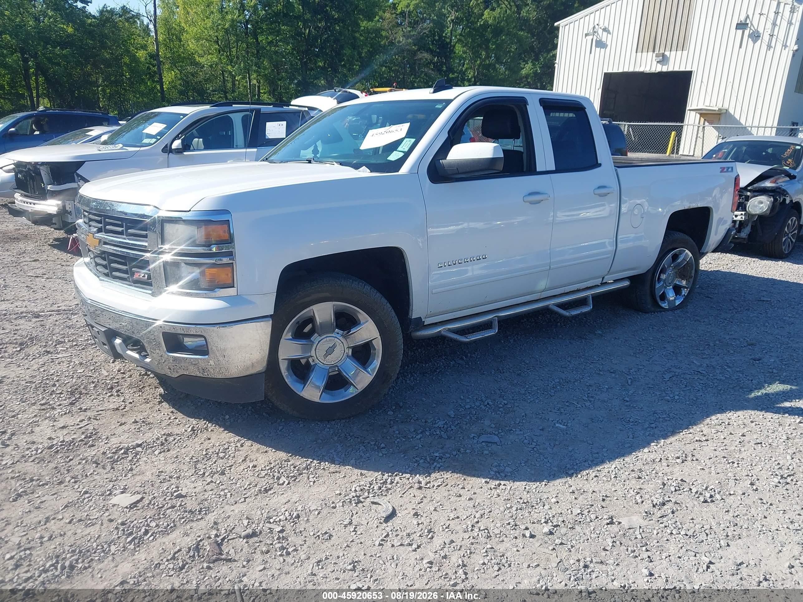 2015 Chevrolet Silverado 1500 Lt White vin: 1GCVKREH3FZ407687