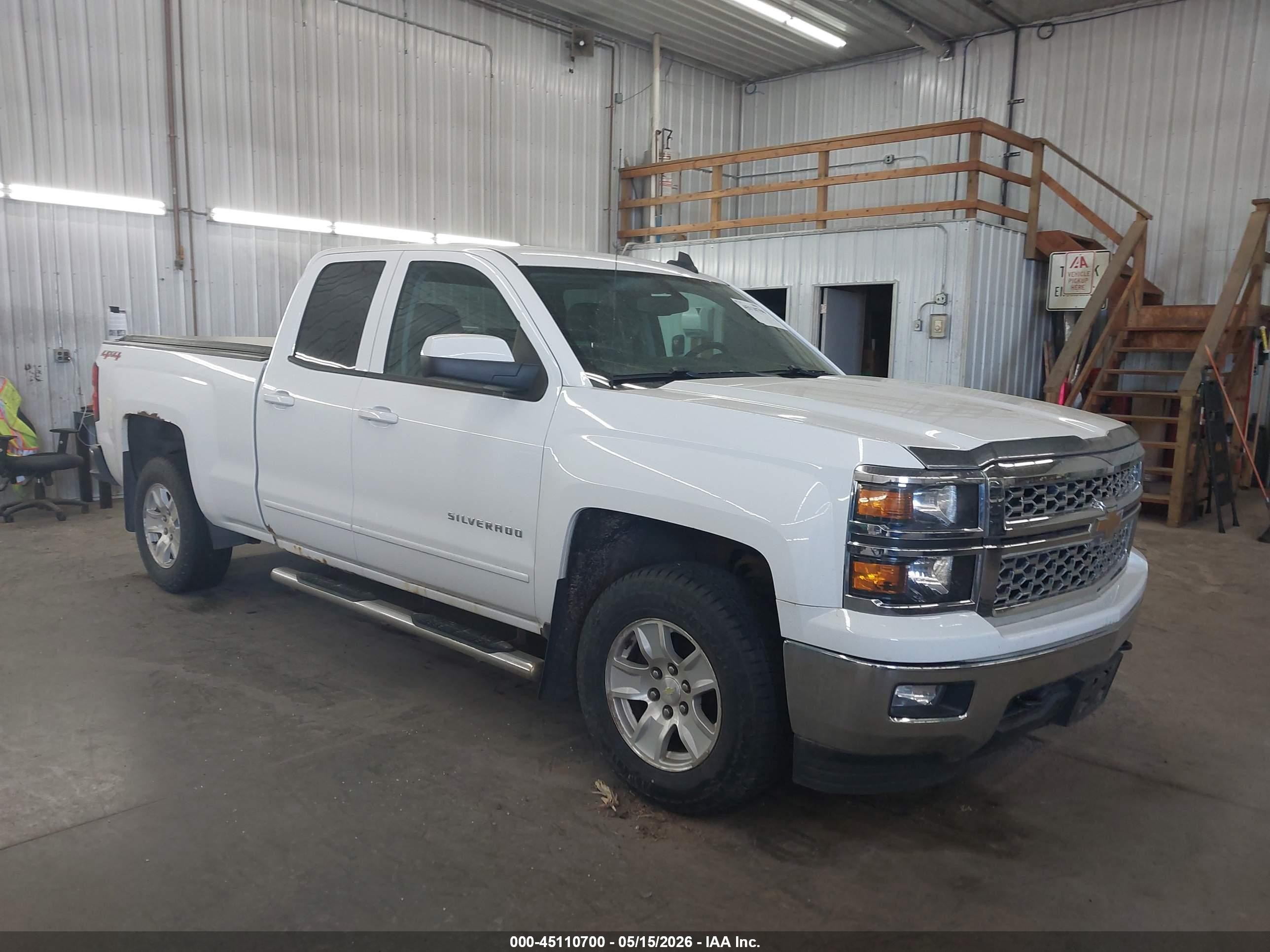 2015 Chevrolet Silverado 1500 1lt White vin: 1GCVKREH4FZ359990