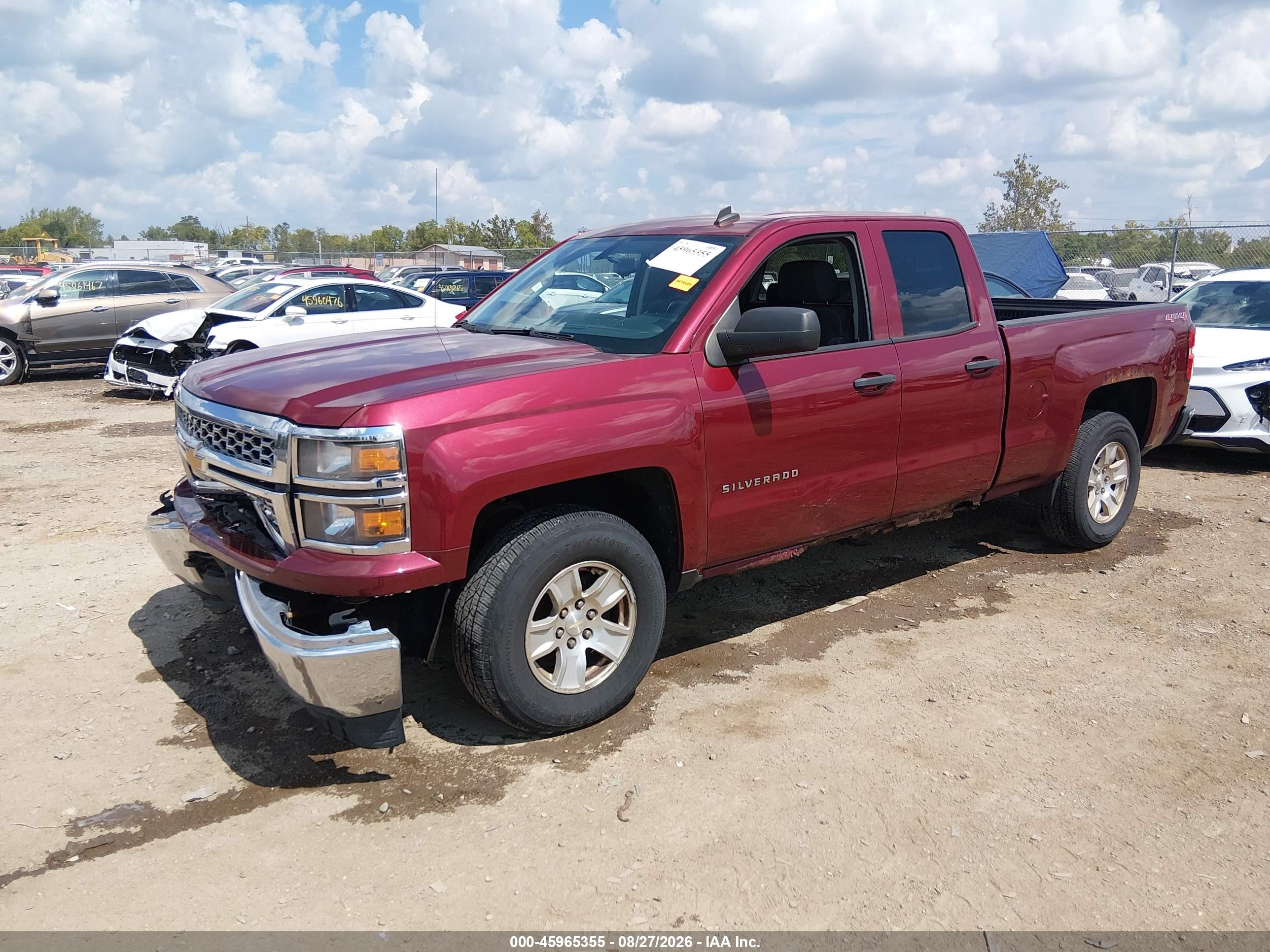 2014 Chevrolet Silverado 1500 Lt Темно-бордовый vin: 1GCVKREH6EZ290718