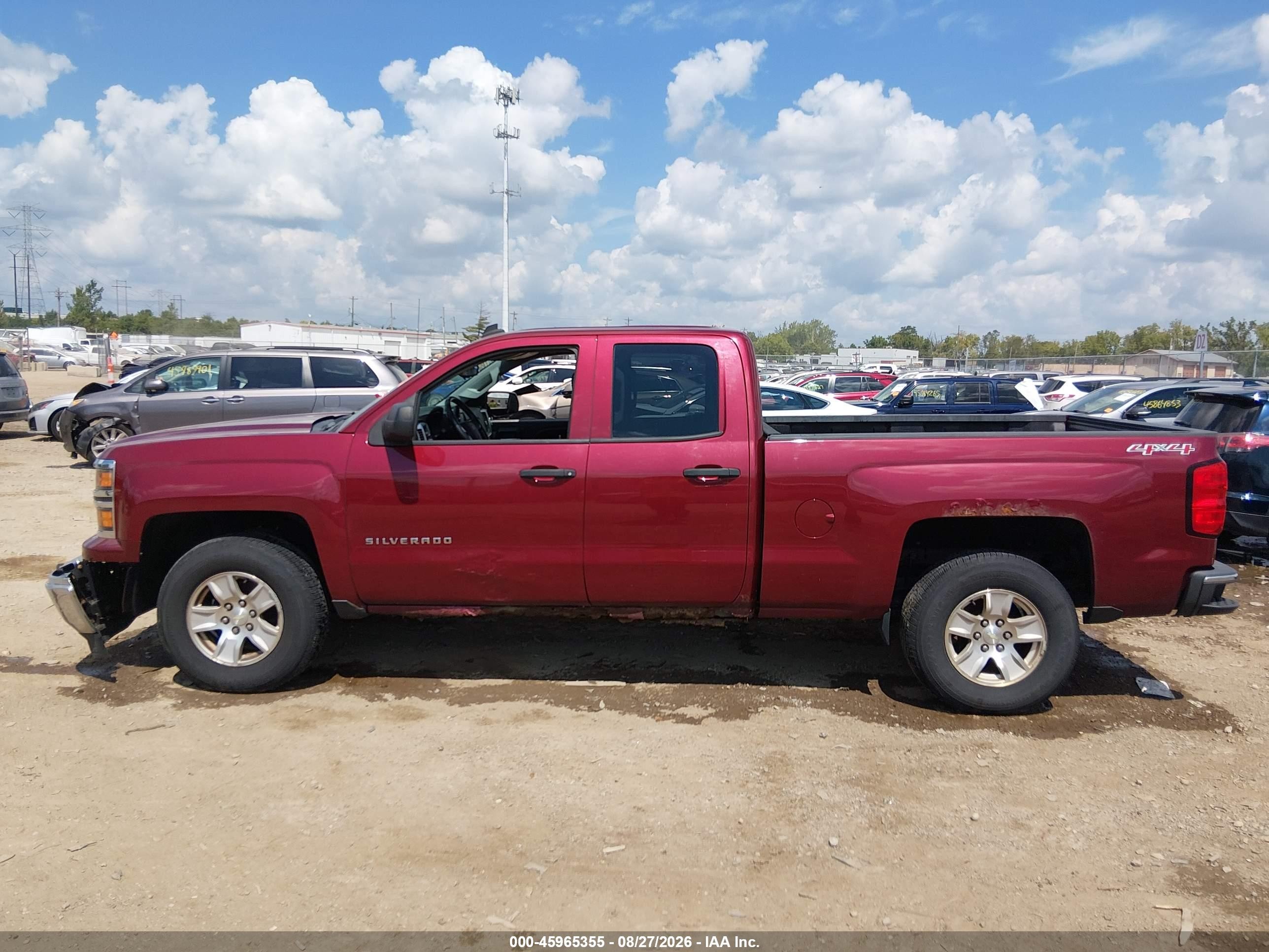 2014 Chevrolet Silverado 1500 Lt Темно-бордовый vin: 1GCVKREH6EZ290718