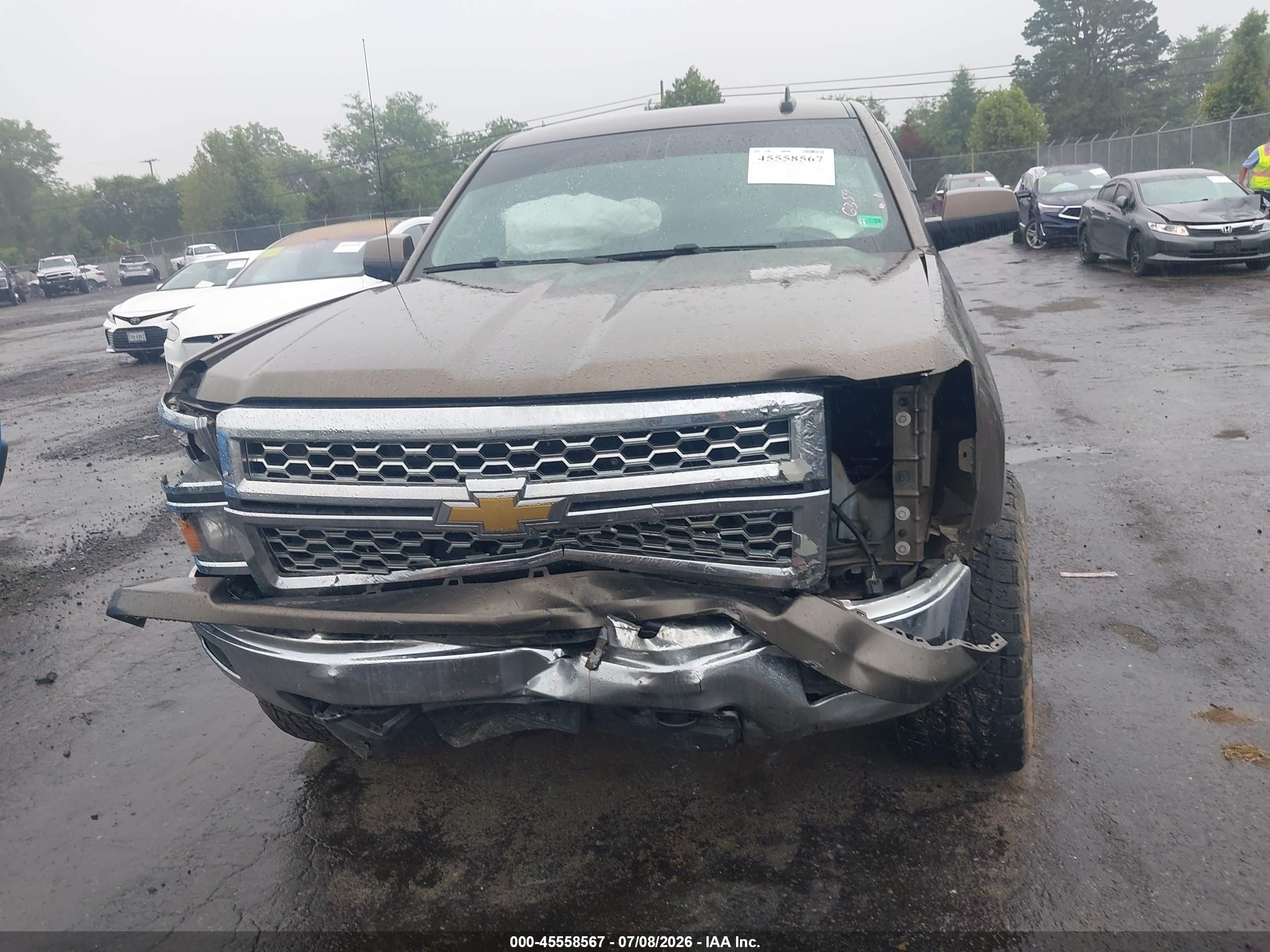 2015 Chevrolet Silverado 1500 Lt Brown vin: 1GCVKREH6FZ188868