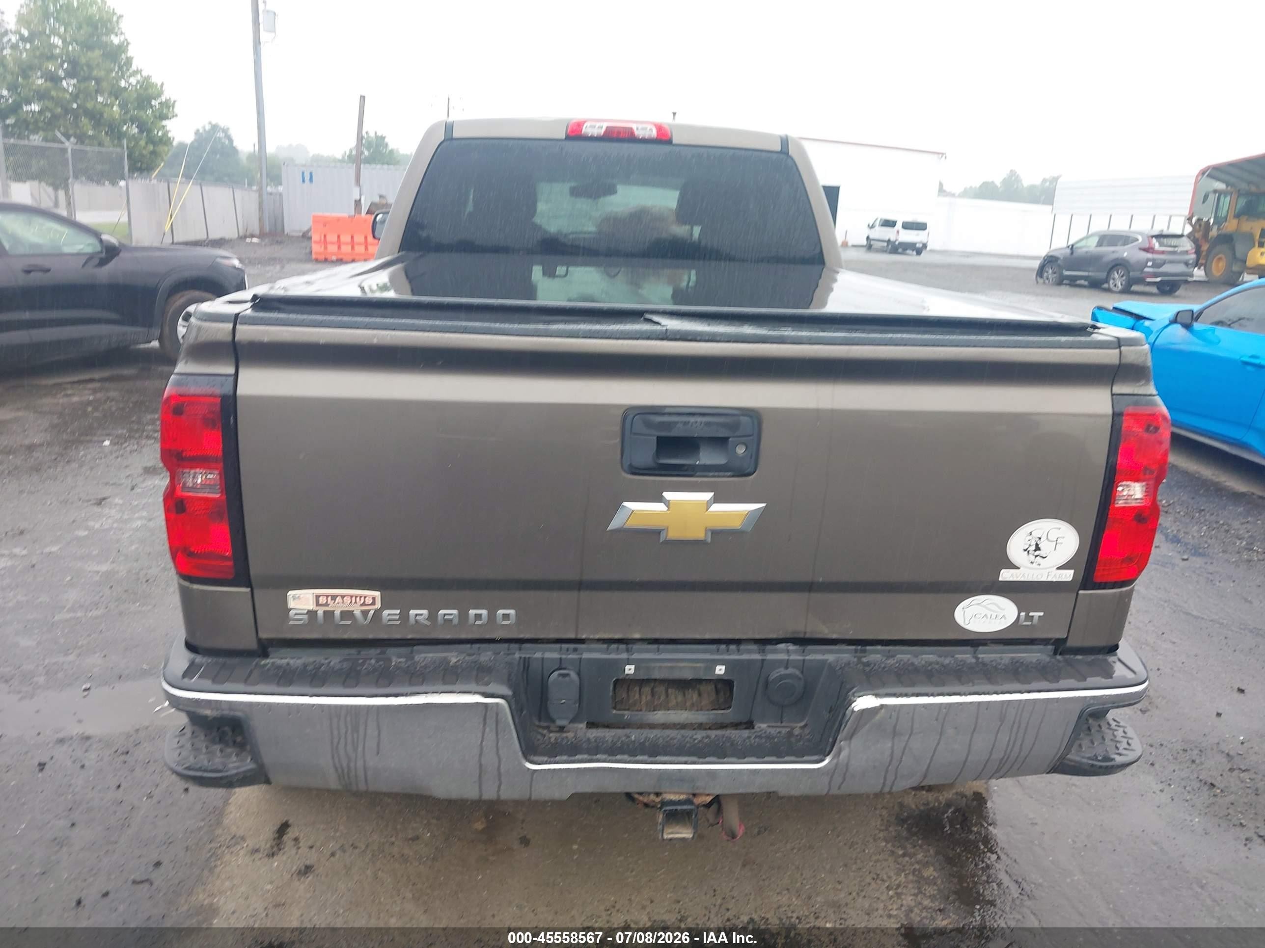 2015 Chevrolet Silverado 1500 Lt Brown vin: 1GCVKREH6FZ188868