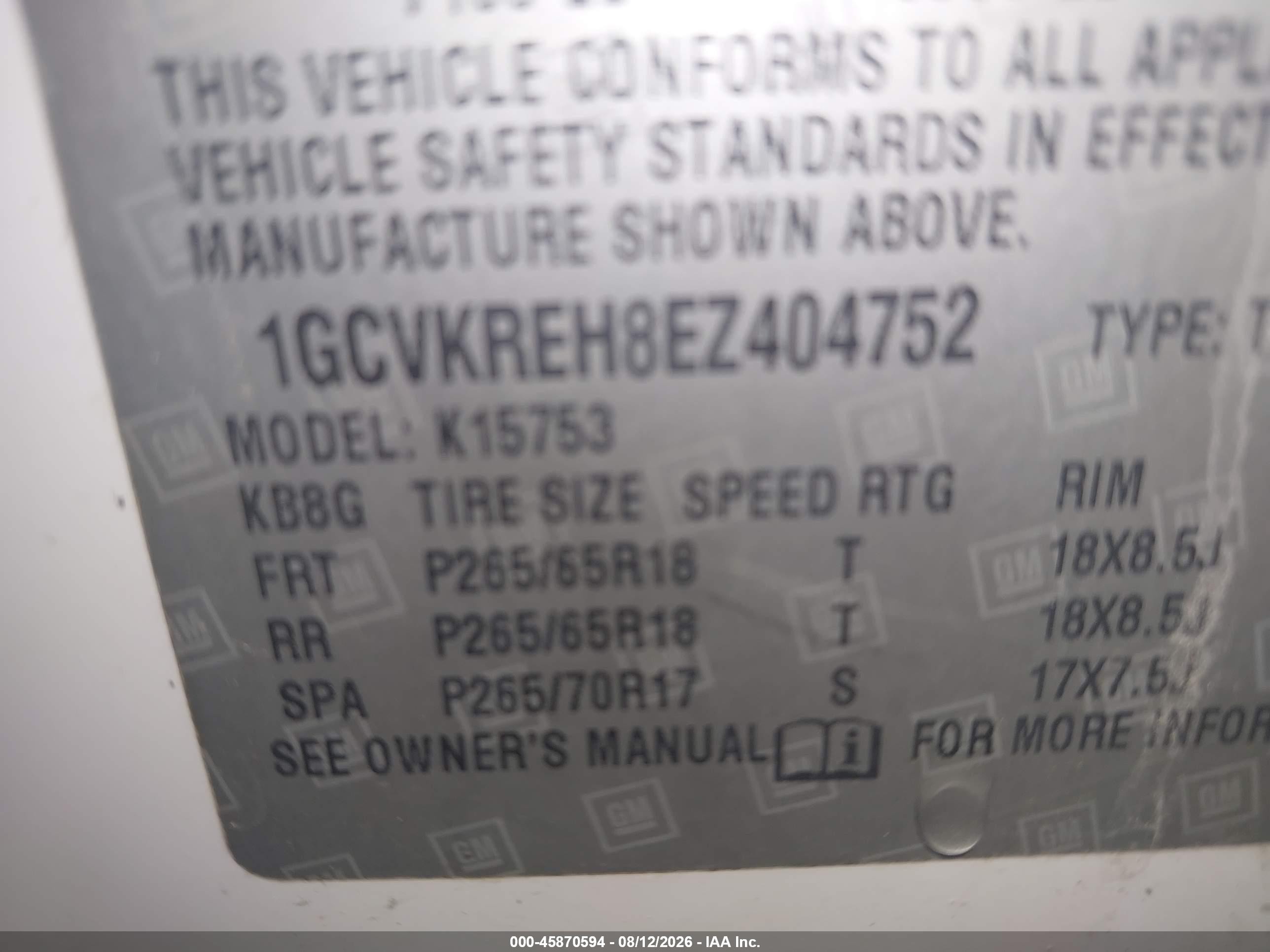 2014 Chevrolet Silverado 1500 Lt Белый vin: 1GCVKREH8EZ404752