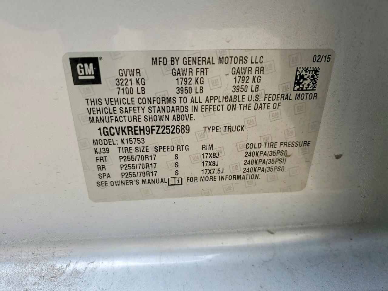2015 Chevrolet Silverado K1500 Lt Silver vin: 1GCVKREH9FZ252689