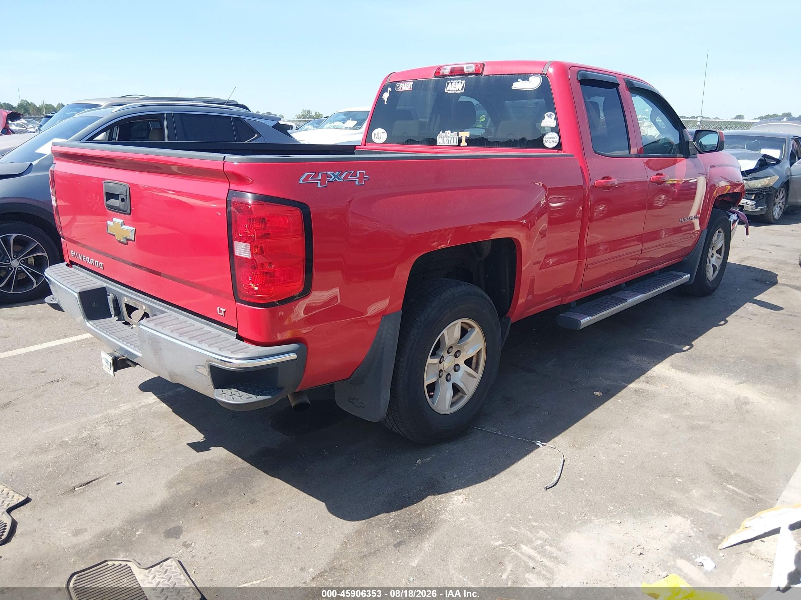 2015 Chevrolet Silverado 1500 Lt Red vin: 1GCVKREHXFZ255097