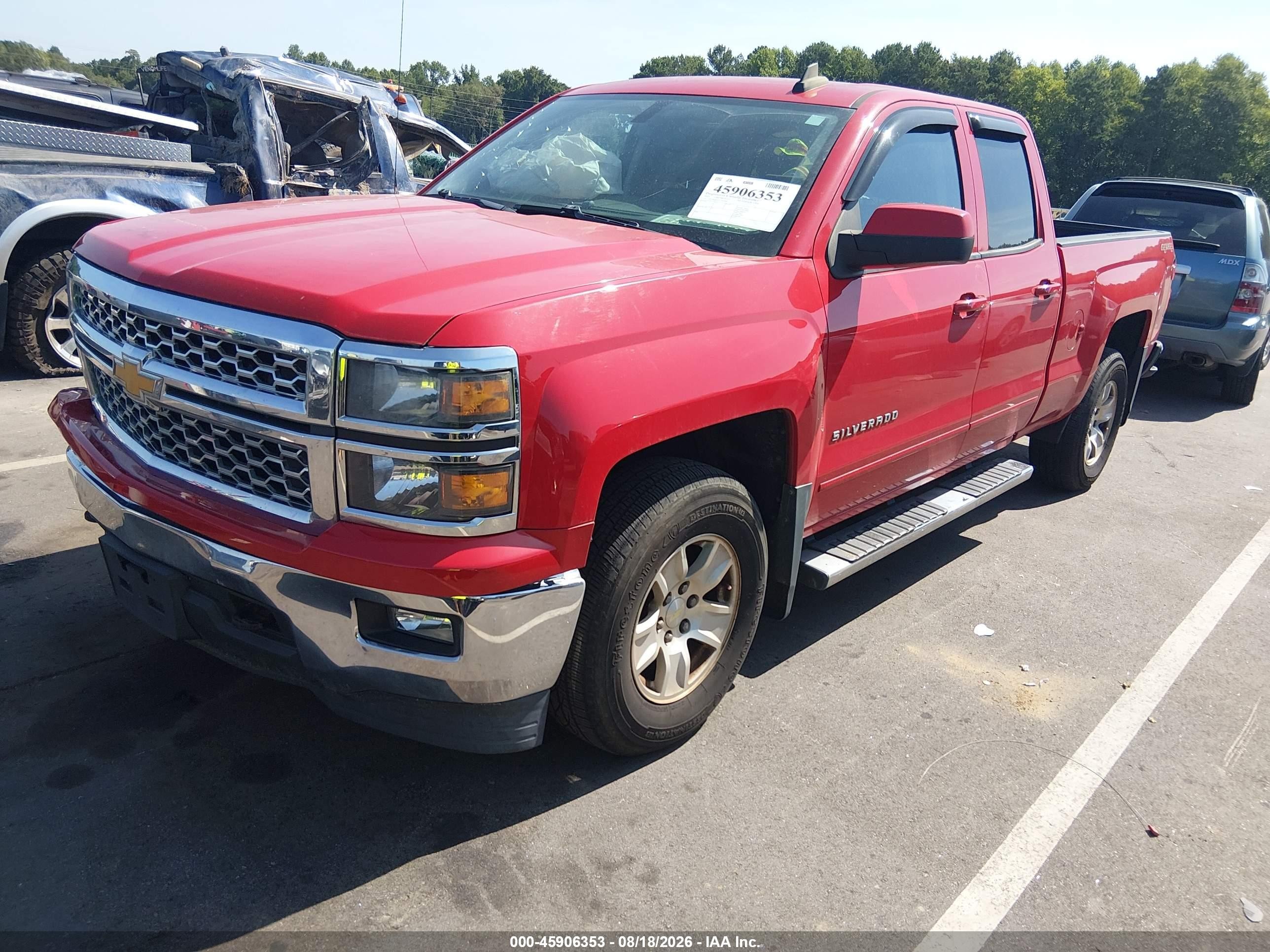 2015 Chevrolet Silverado 1500 Lt Red vin: 1GCVKREHXFZ255097