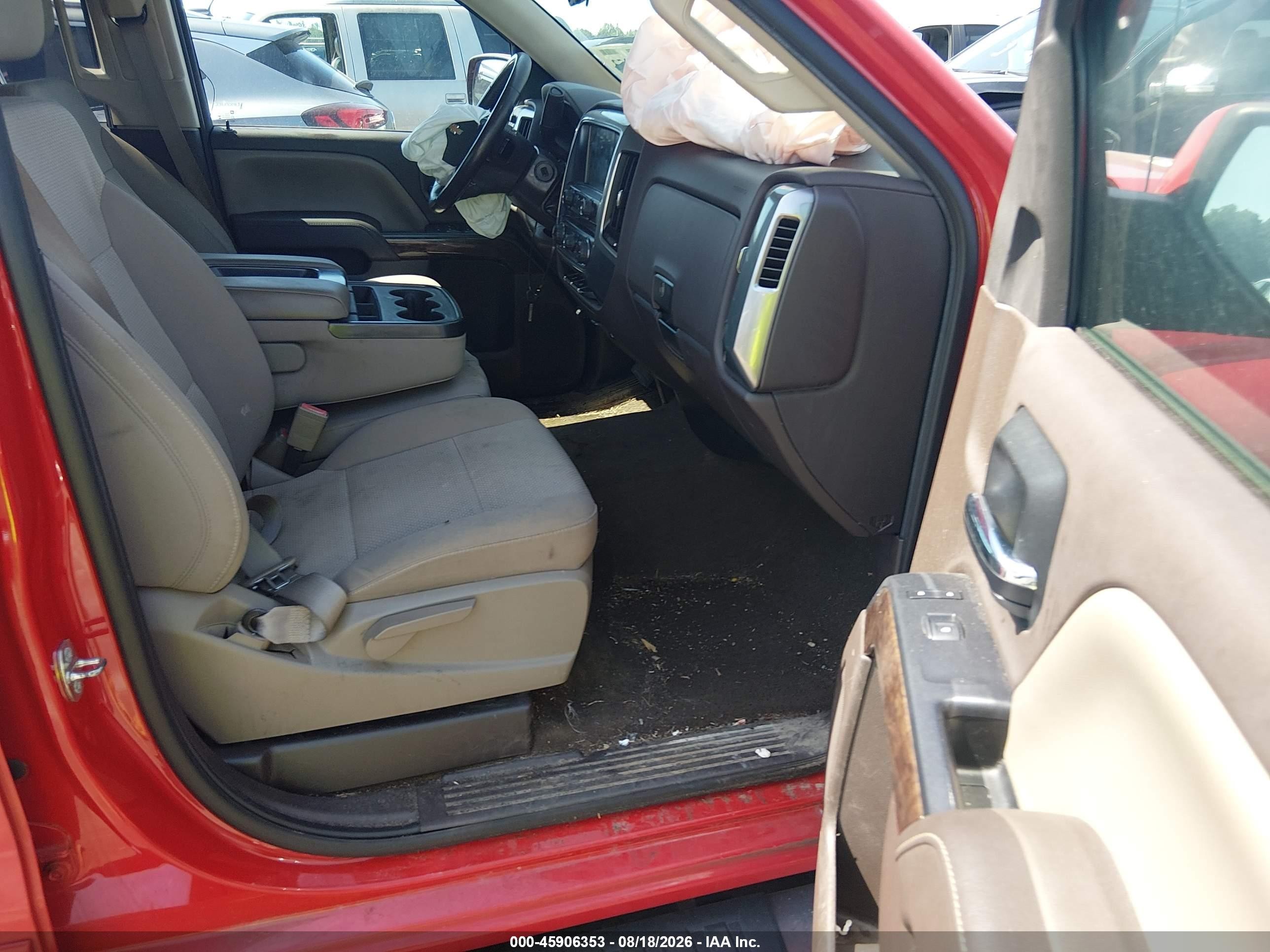 2015 Chevrolet Silverado 1500 Lt Red vin: 1GCVKREHXFZ255097