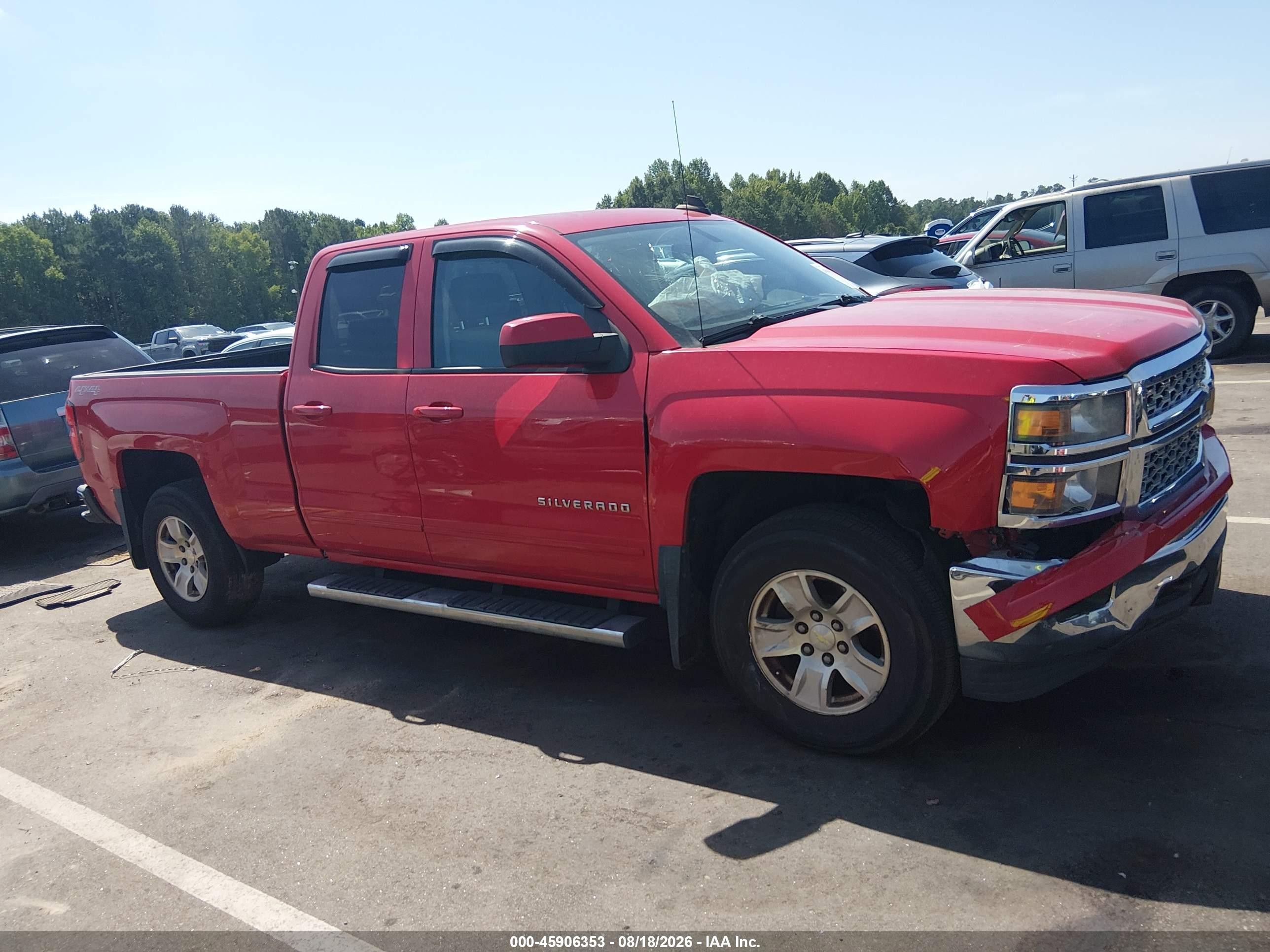 2015 Chevrolet Silverado 1500 Lt Red vin: 1GCVKREHXFZ255097