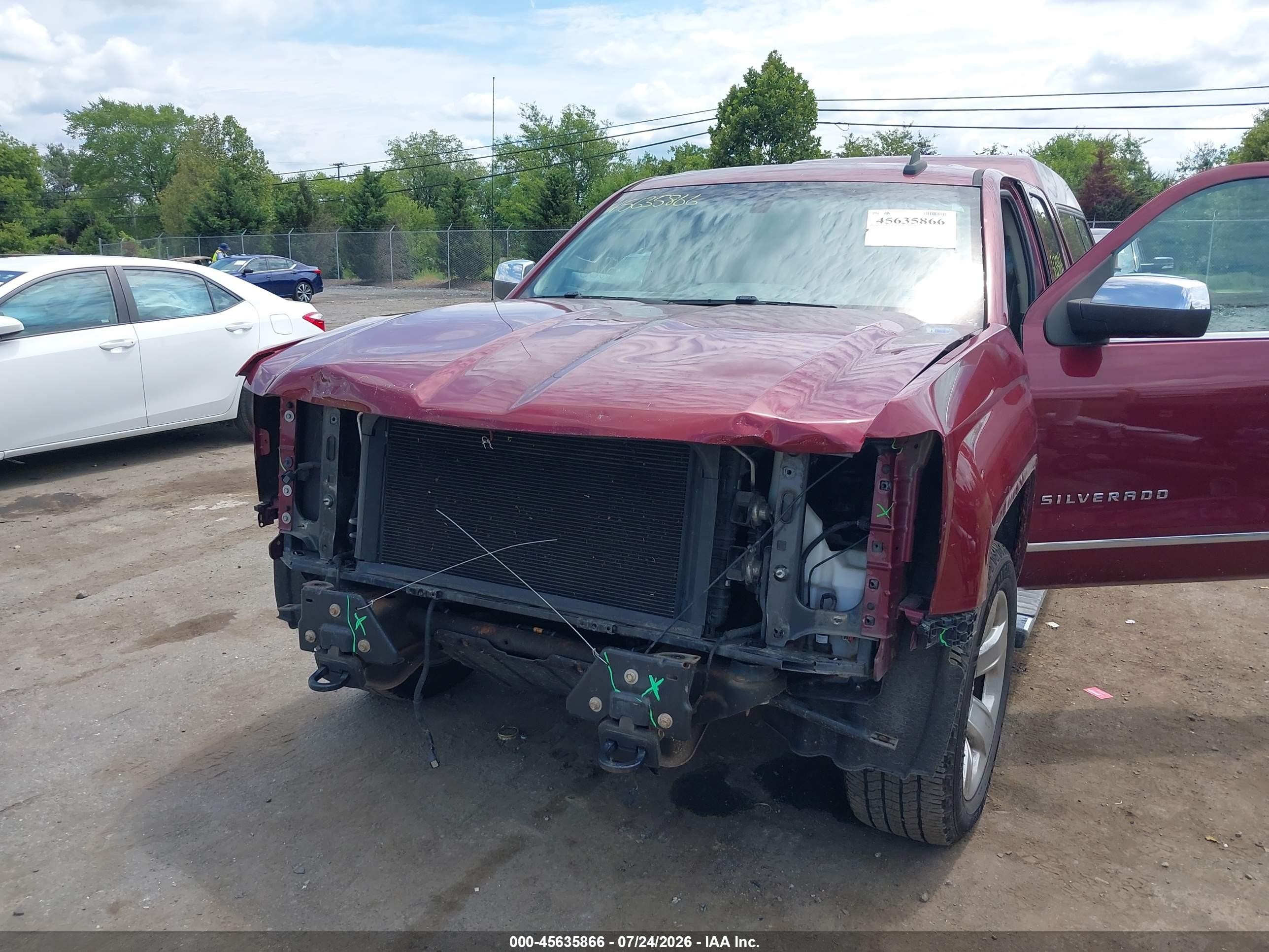 2015 Chevrolet Silverado 1500 Ltz Red vin: 1GCVKSEC0FZ161533