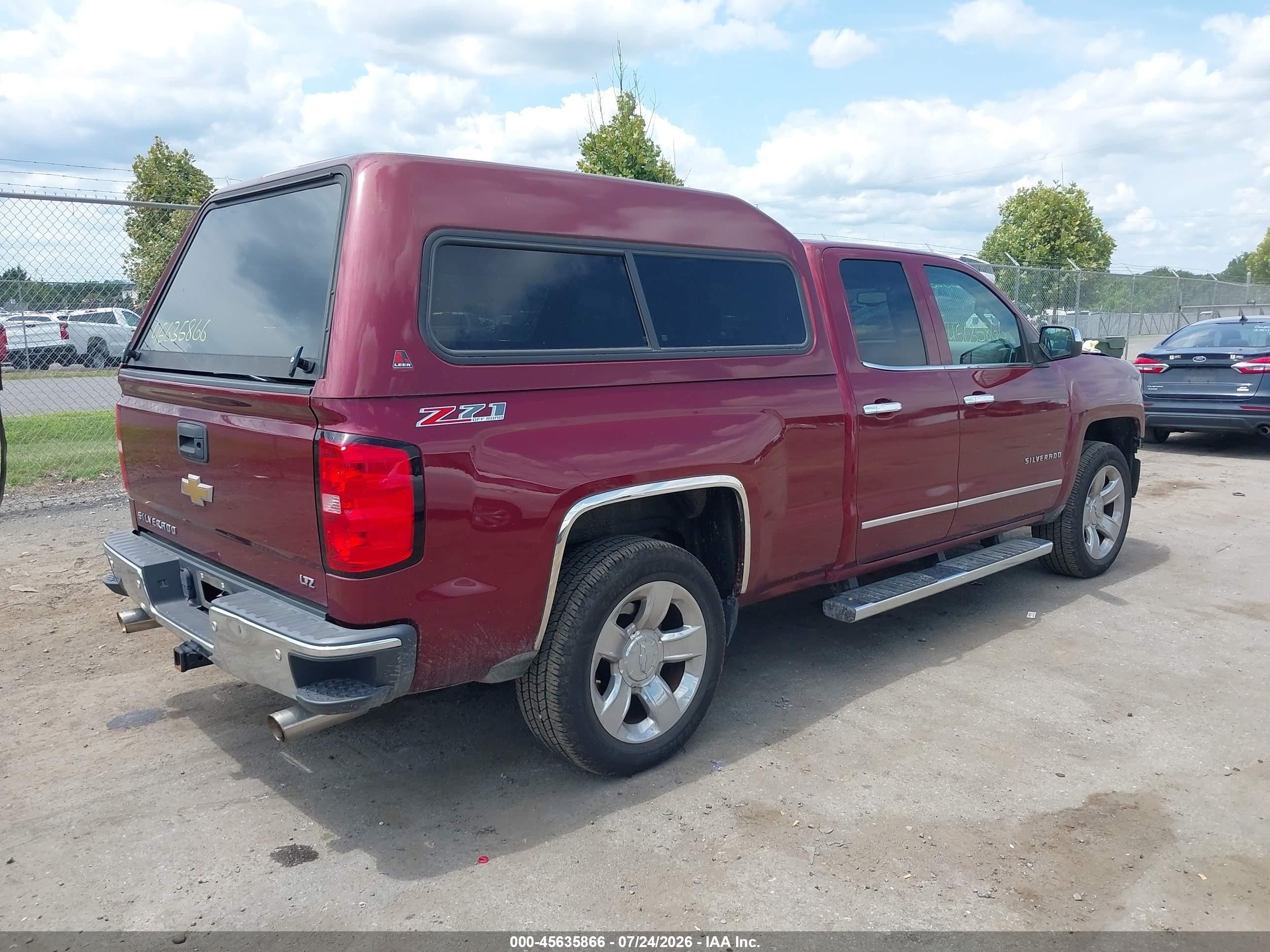 2015 Chevrolet Silverado 1500 Ltz Red vin: 1GCVKSEC0FZ161533